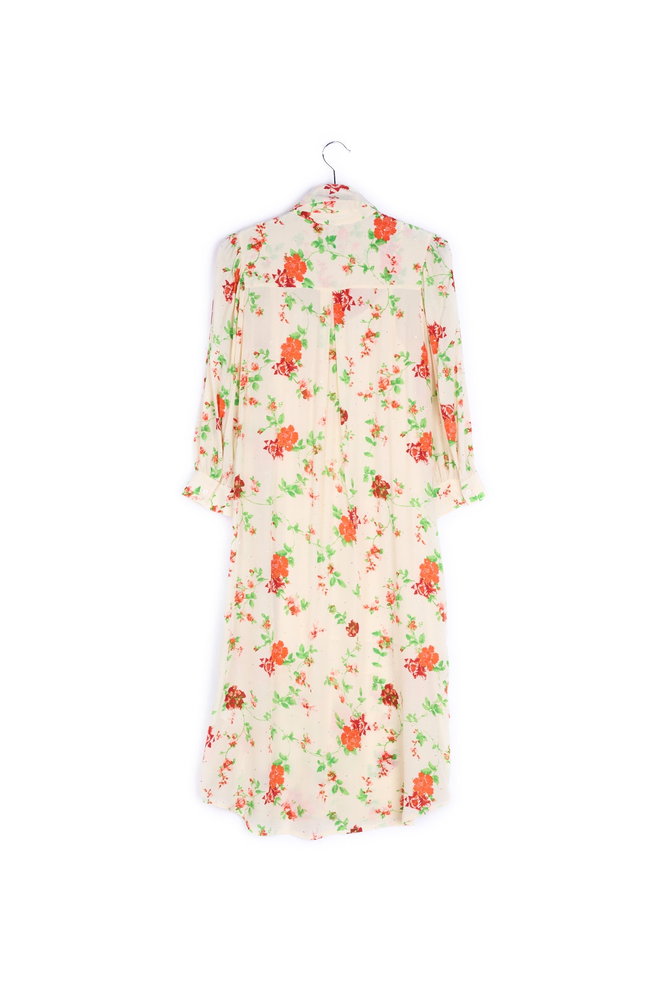 Off-white floral print shirt dress RE—SSENTIEL | Essentiel second hand
