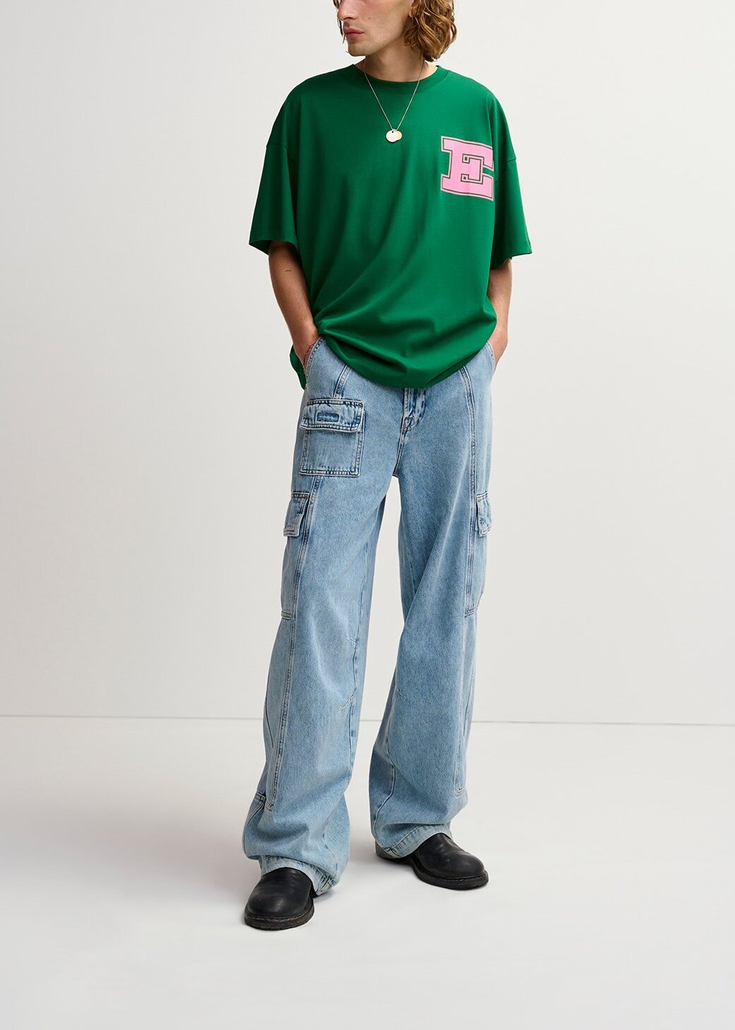 Wide-leg cargo blue jeans RE—SSENTIEL | Essentiel second hand