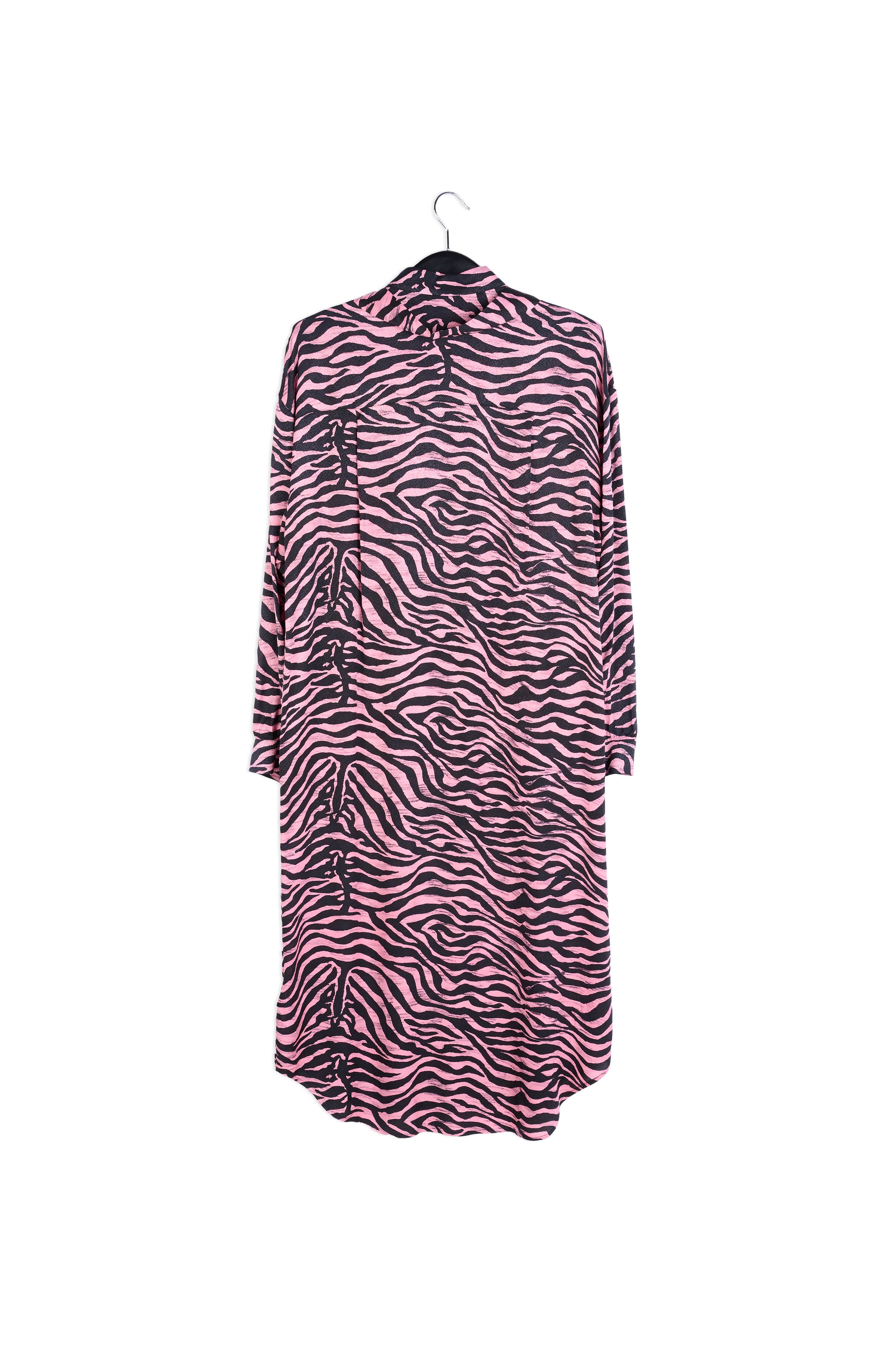 Pink zebra-print shirt dress RE—SSENTIEL | Essentiel second hand