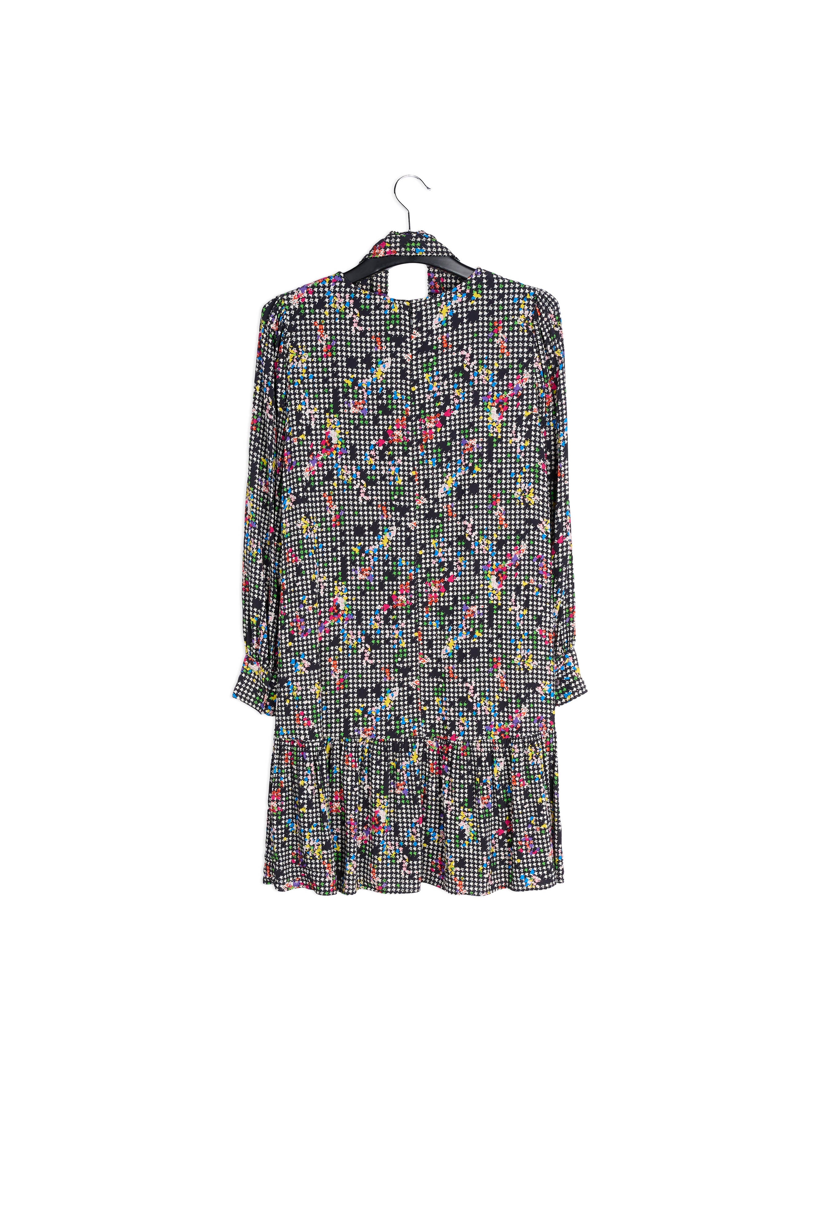 Black and white ruffled hem mini dress RE—SSENTIEL | Essentiel second hand