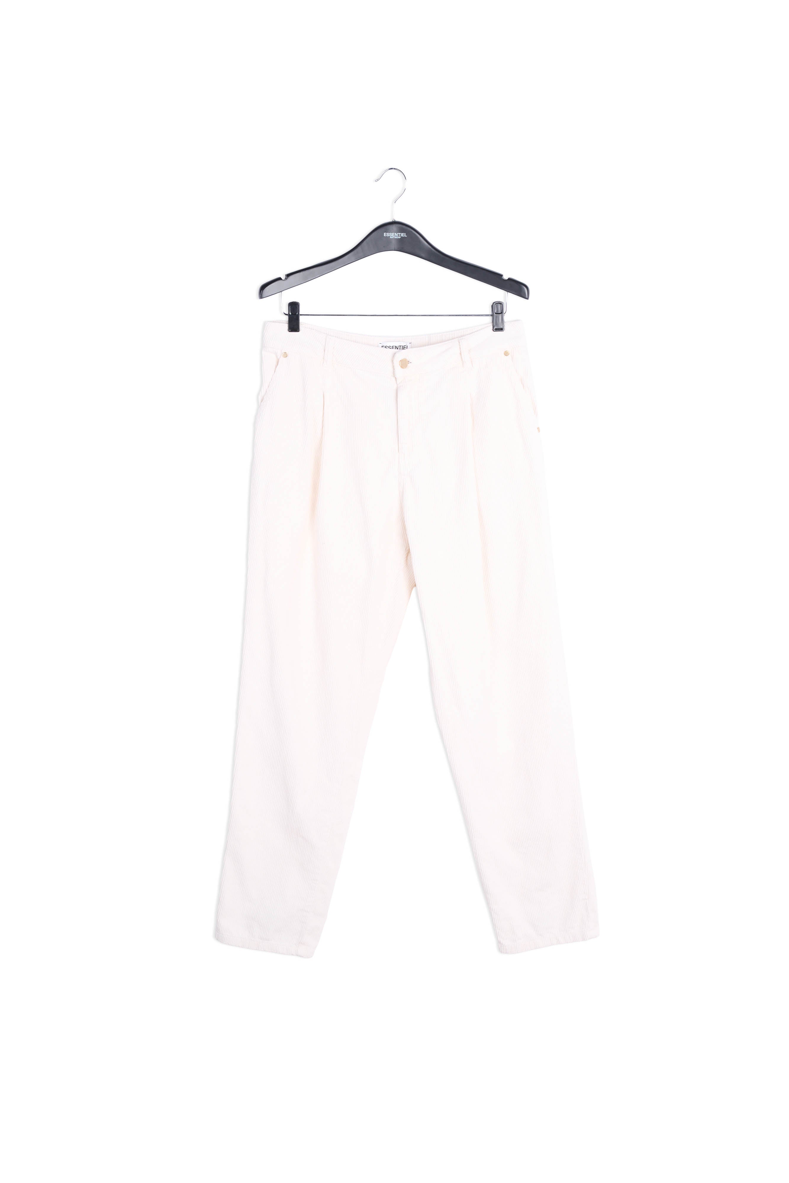 Pantalon en velours blanc cassé RE—SSENTIEL | Essentiel second hand