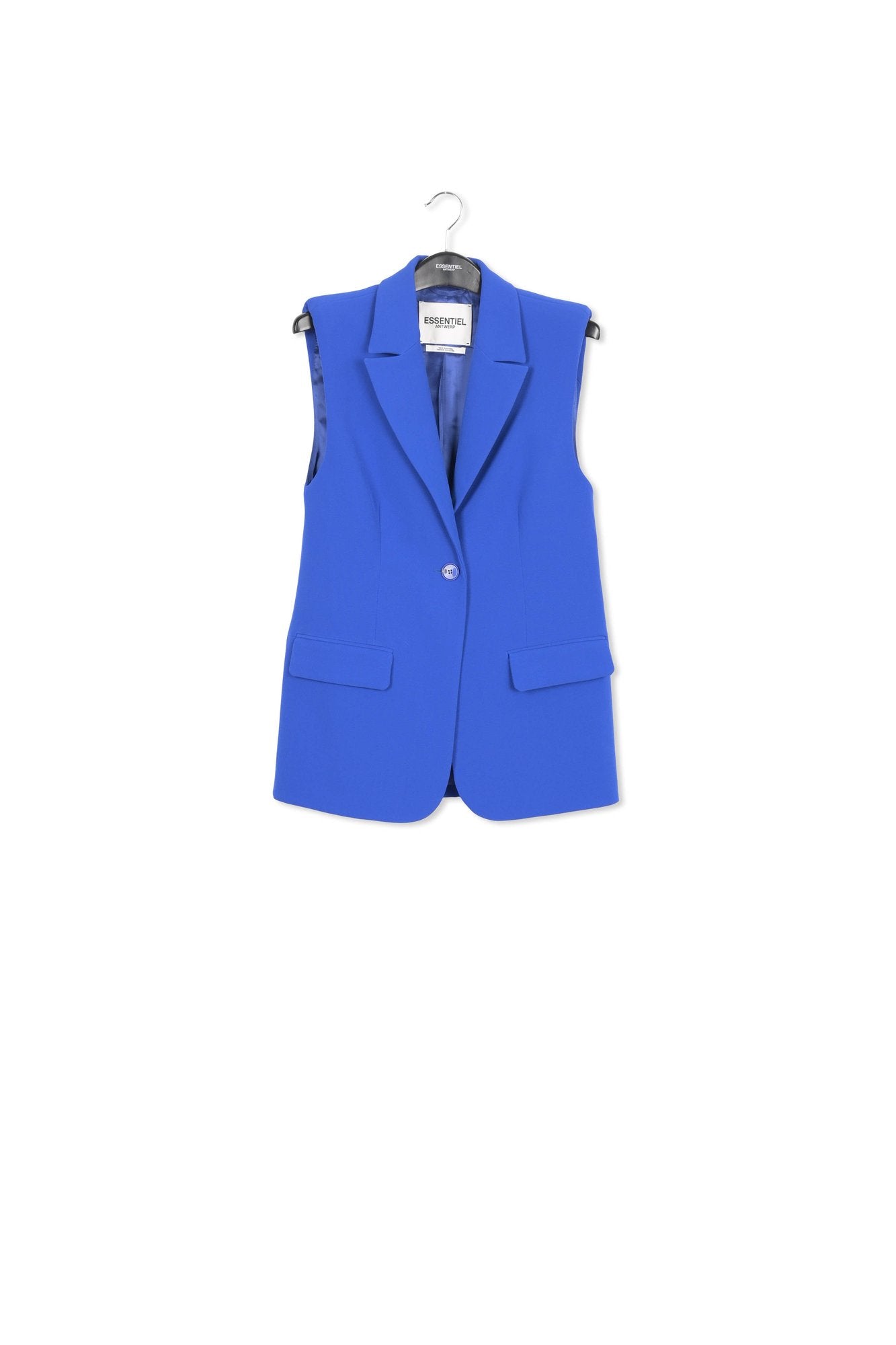 Blue sleeveless blazer RE—SSENTIEL | Essentiel second hand