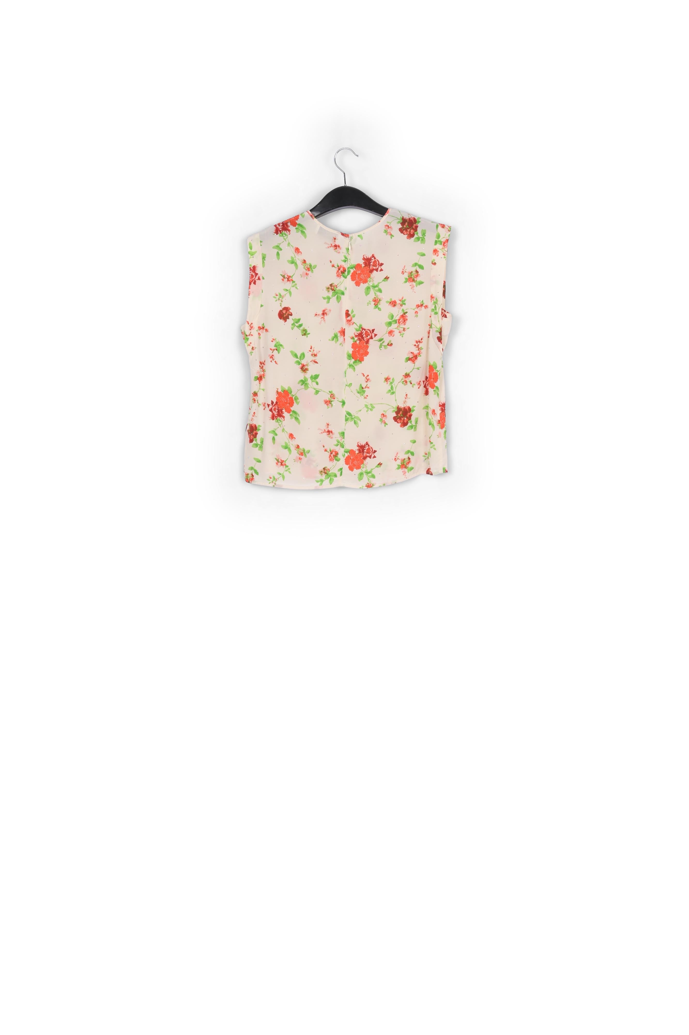 Off-white floral top with rhinestones RE—SSENTIEL | Essentiel second hand