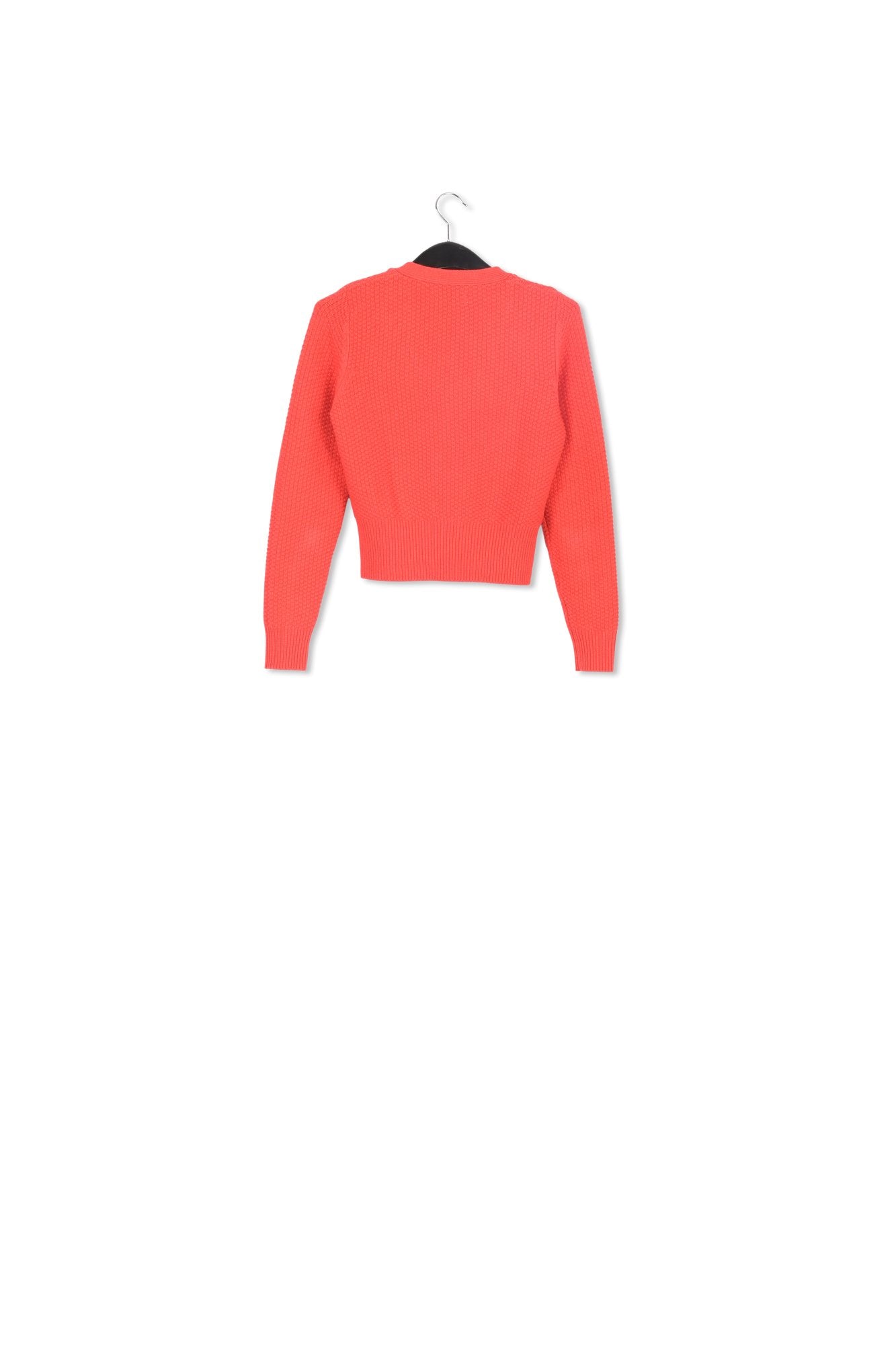 Cardigan en V rouge avec ornements RE—SSENTIEL | Essentiel second hand