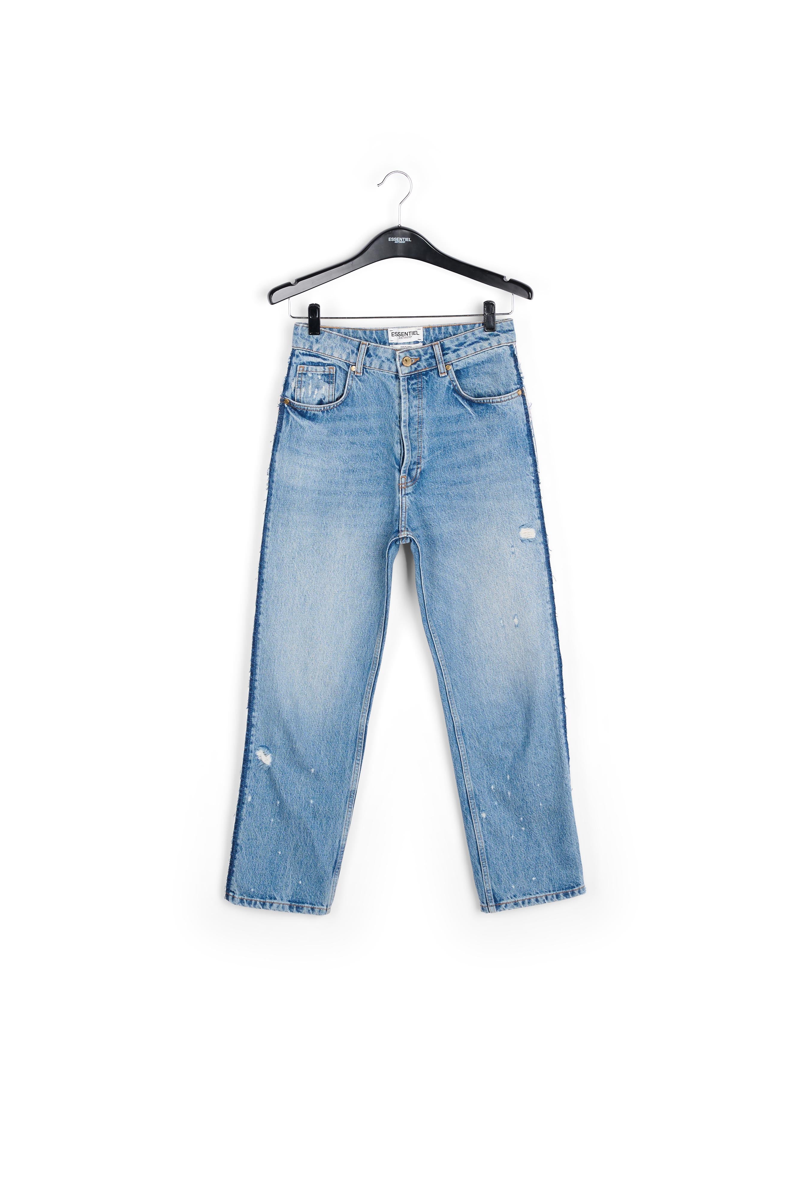 Jean bleu foncé délavé à taille haute RE—SSENTIEL | Essentiel second hand