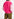 Neon pink sleeveless mohair-blend cardigan Faume - seconde main