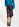 Midirok met antracietgrijze, blauwe en oranje bloemenprint Faume - seconde main