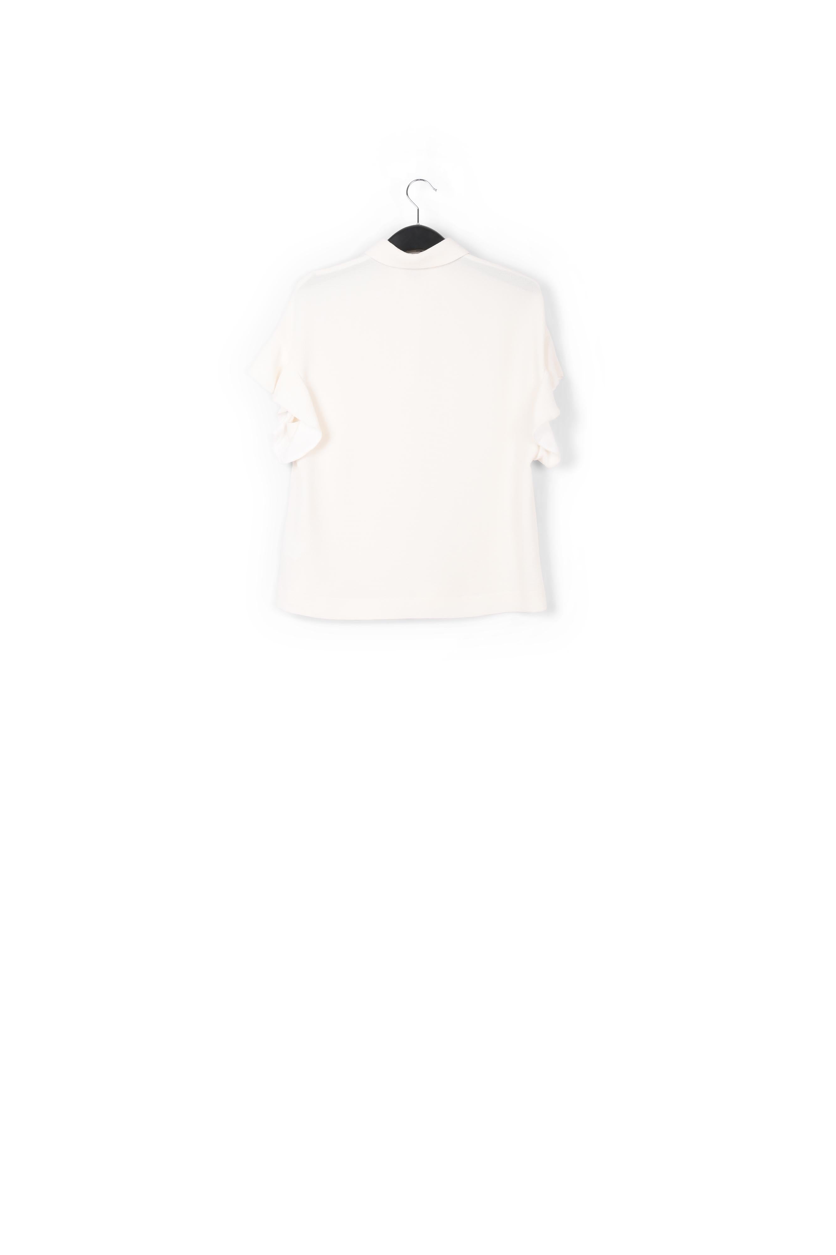 Blue floral short sleeve top with ruffles RE—SSENTIEL | Essentiel second hand