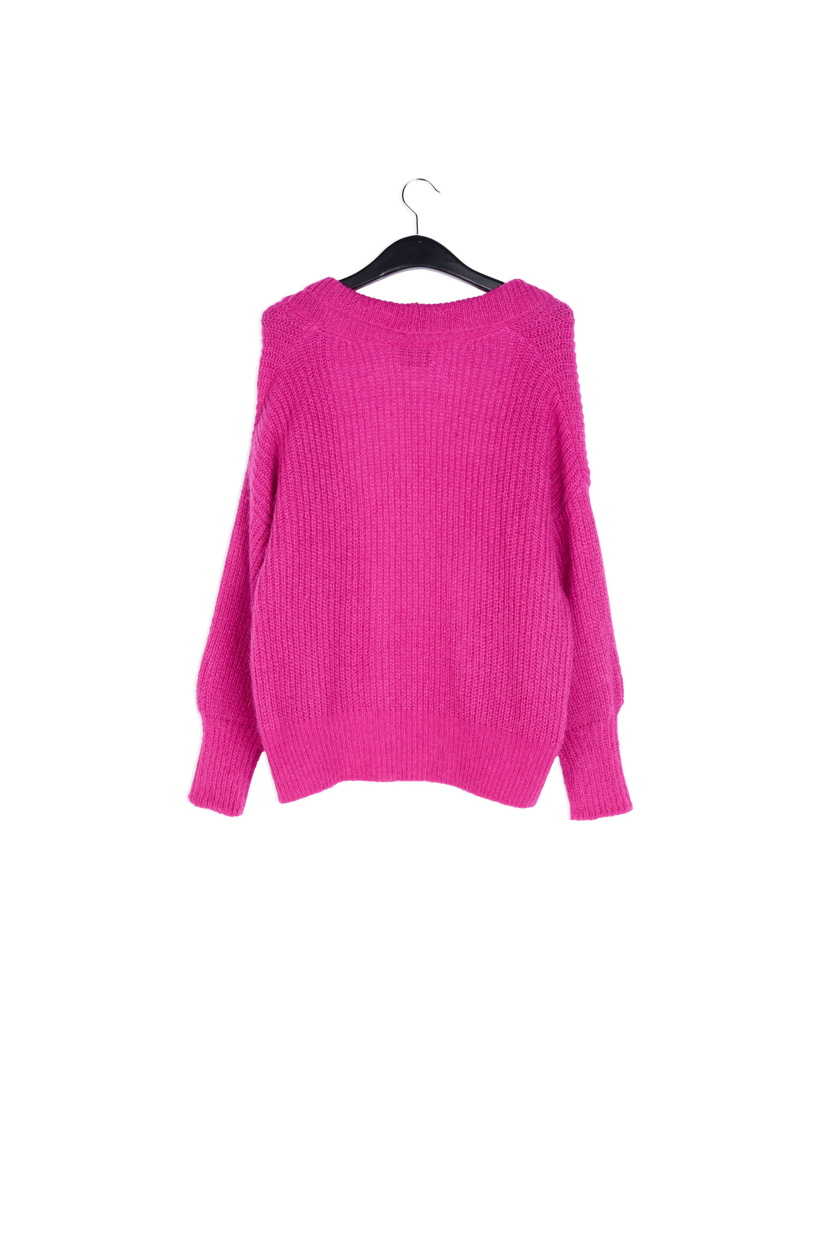 Cardigan bleu vif à col replié RE—SSENTIEL | Essentiel second hand