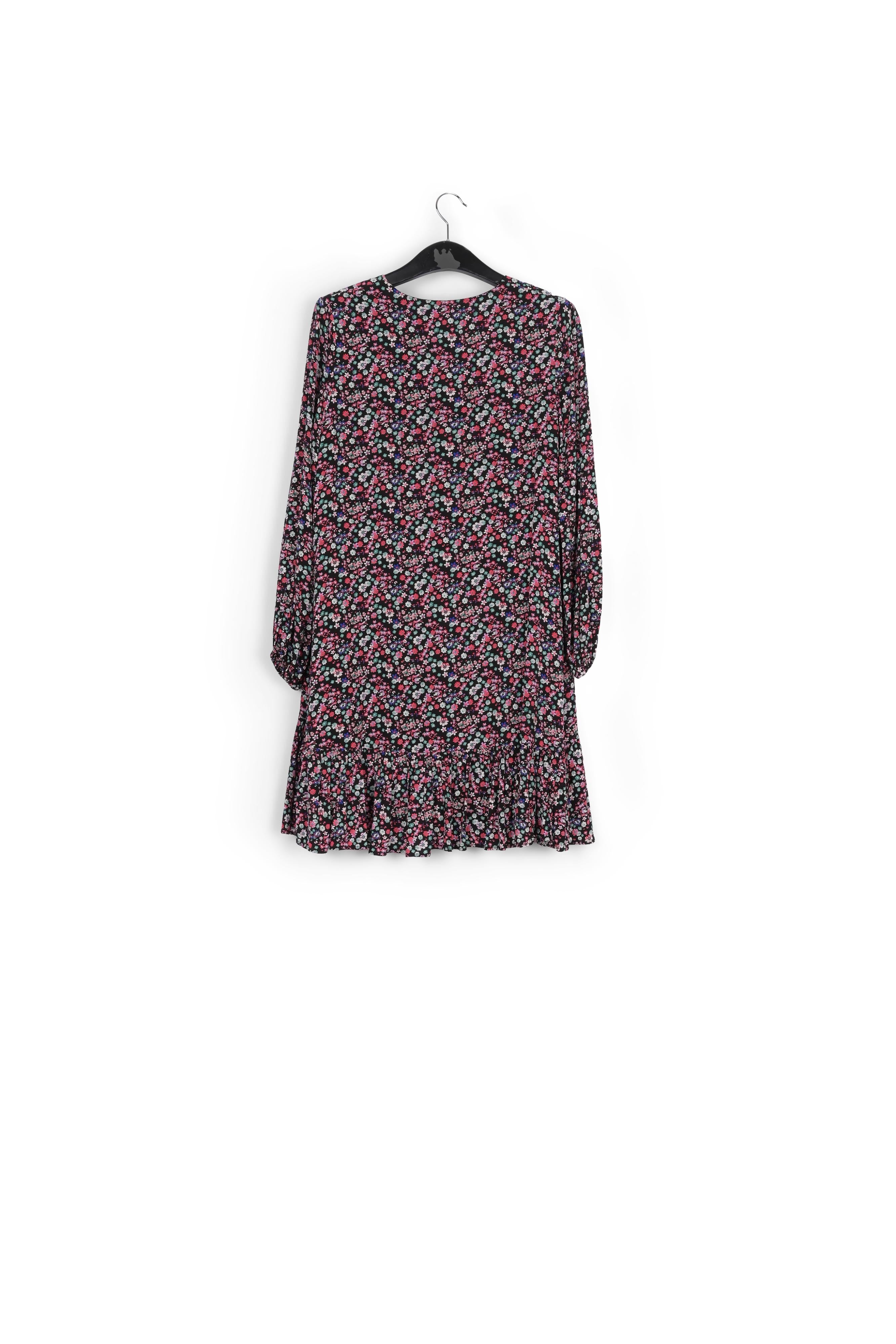 Black floral-print mini dress RE—SSENTIEL | Essentiel second hand