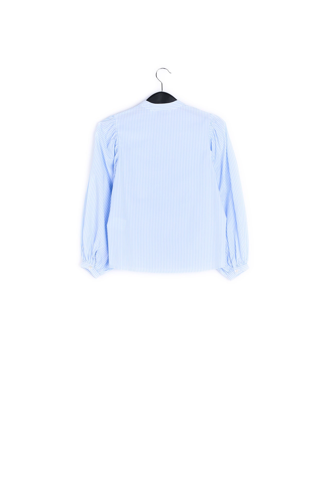 Light blue and off-white striped cotton blouse RE—SSENTIEL | Essentiel second hand