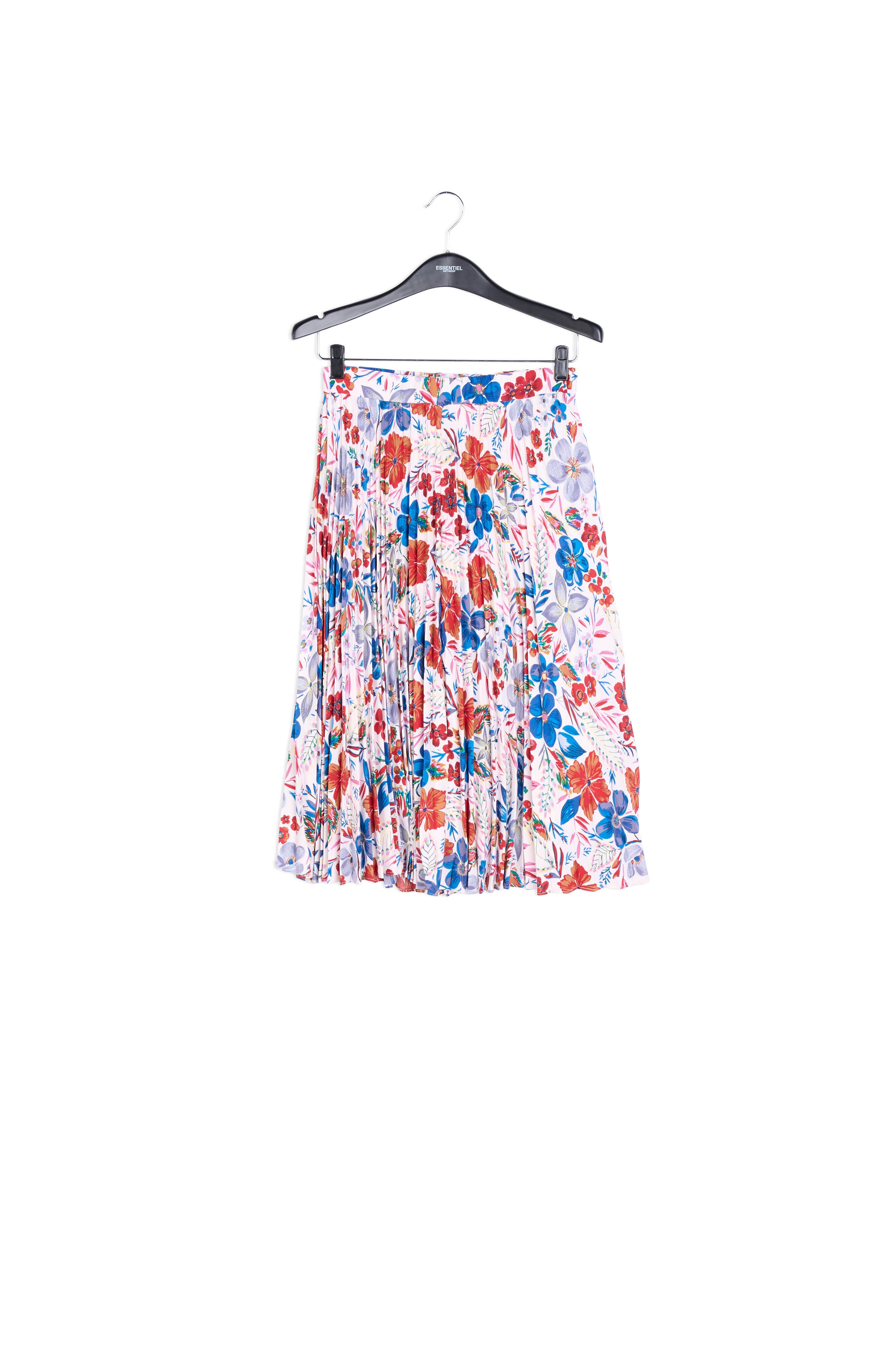 Floral-print plissé midi skirt RE—SSENTIEL | Essentiel second hand