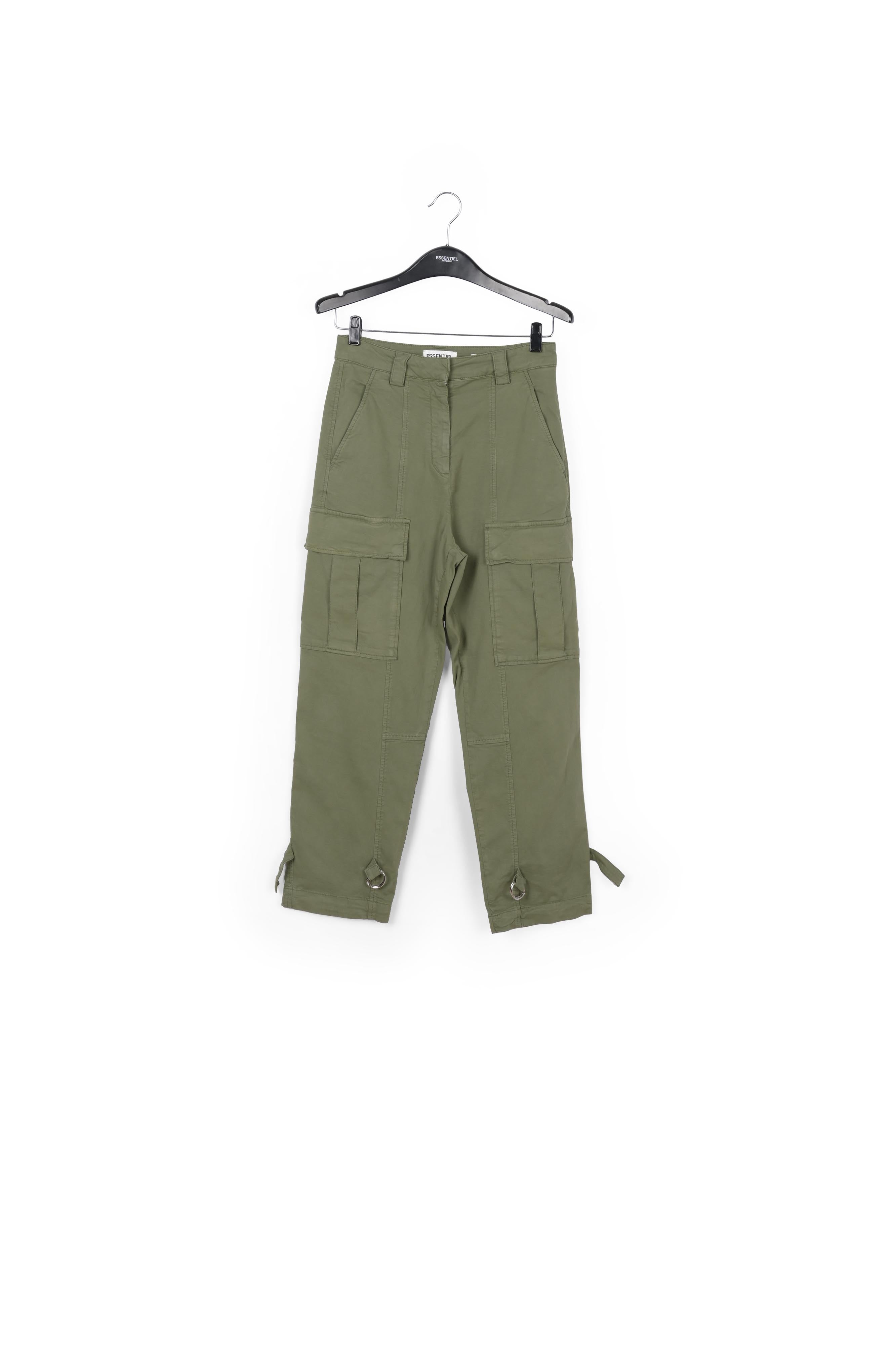 Pantalon treillis vert mousse RE—SSENTIEL | Essentiel second hand