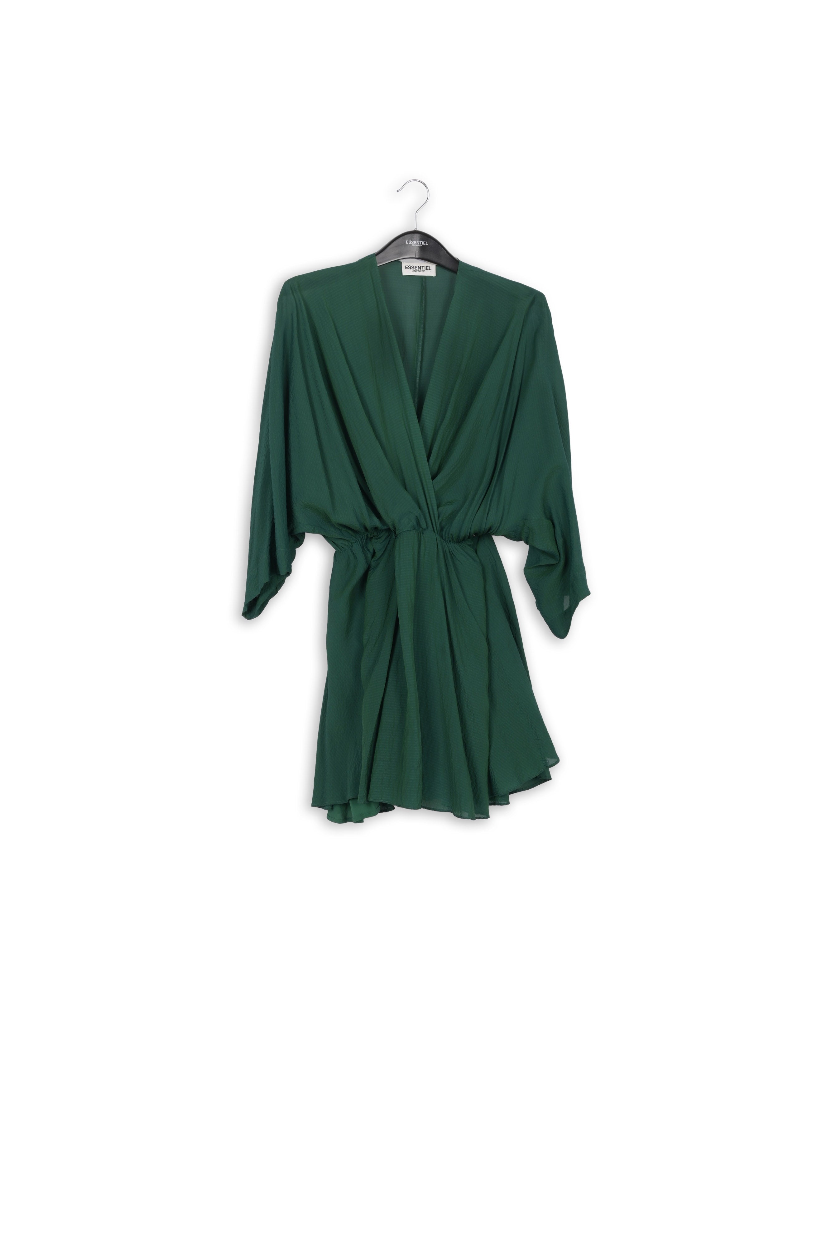 Dark green mini wrap dress RE—SSENTIEL | Essentiel second hand