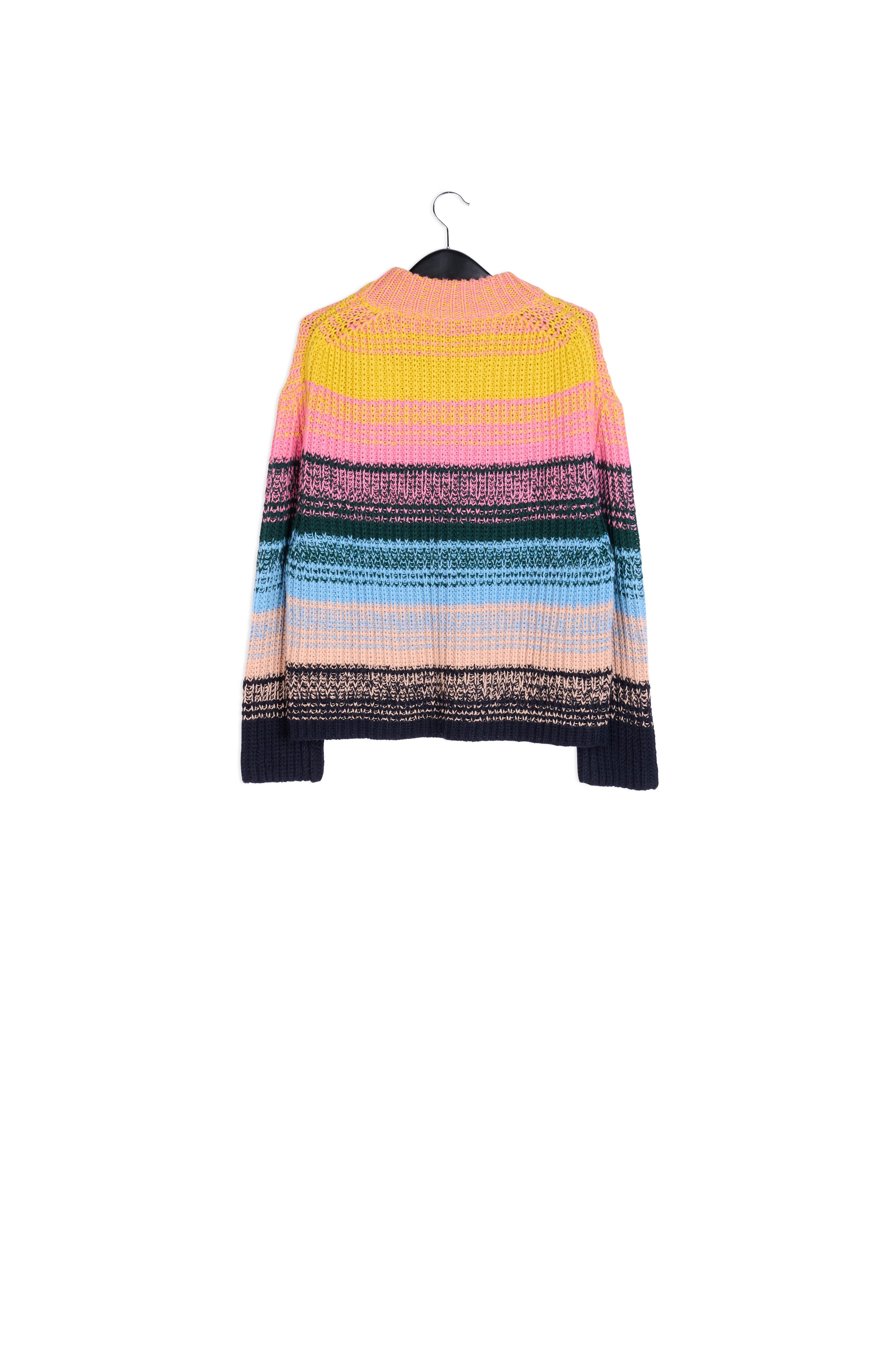 Multicolored ribbed wool-blend sweater RE—SSENTIEL | Essentiel second hand