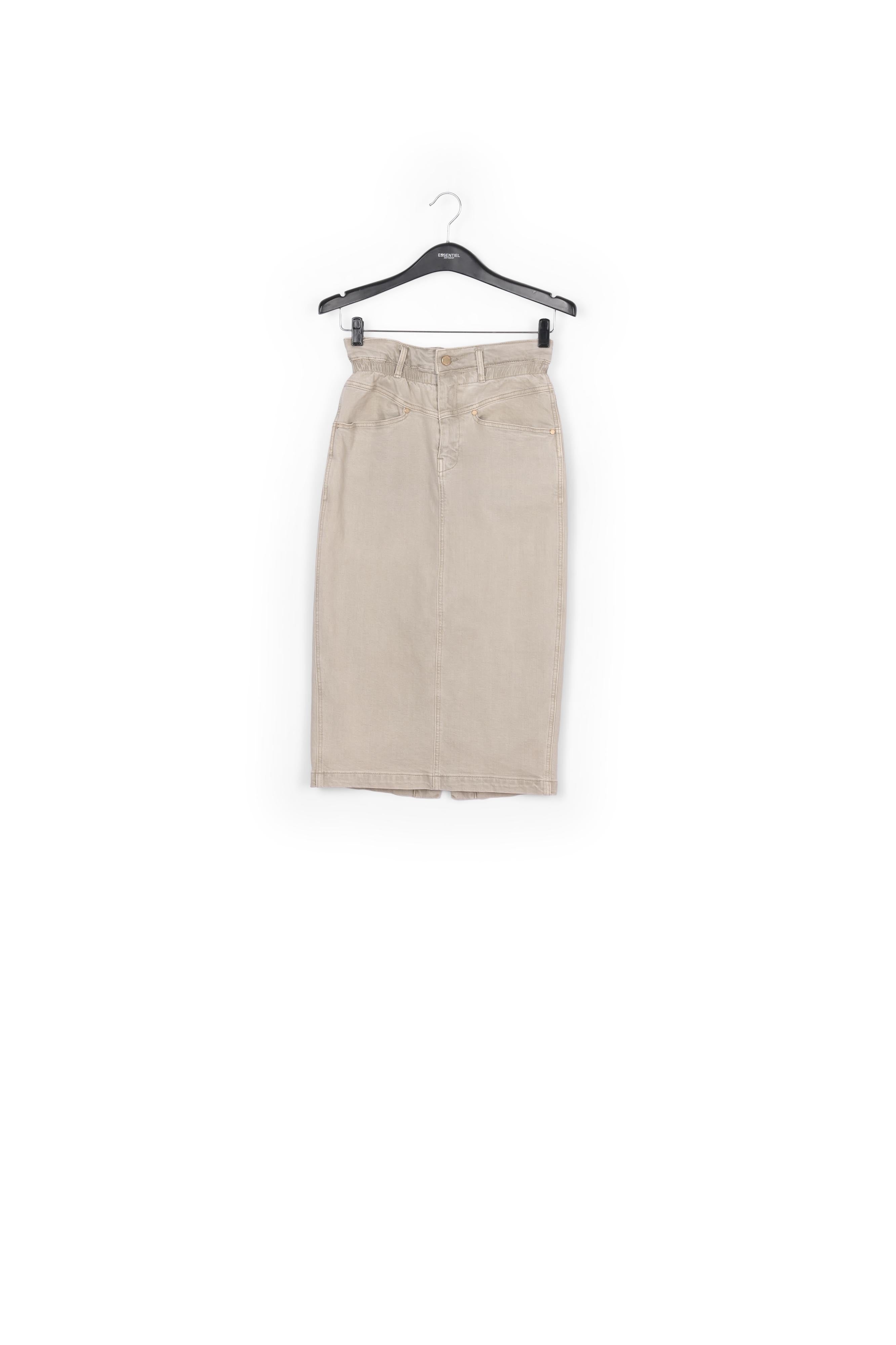 Jupe fourreau en jean beige RE—SSENTIEL | Essentiel second hand