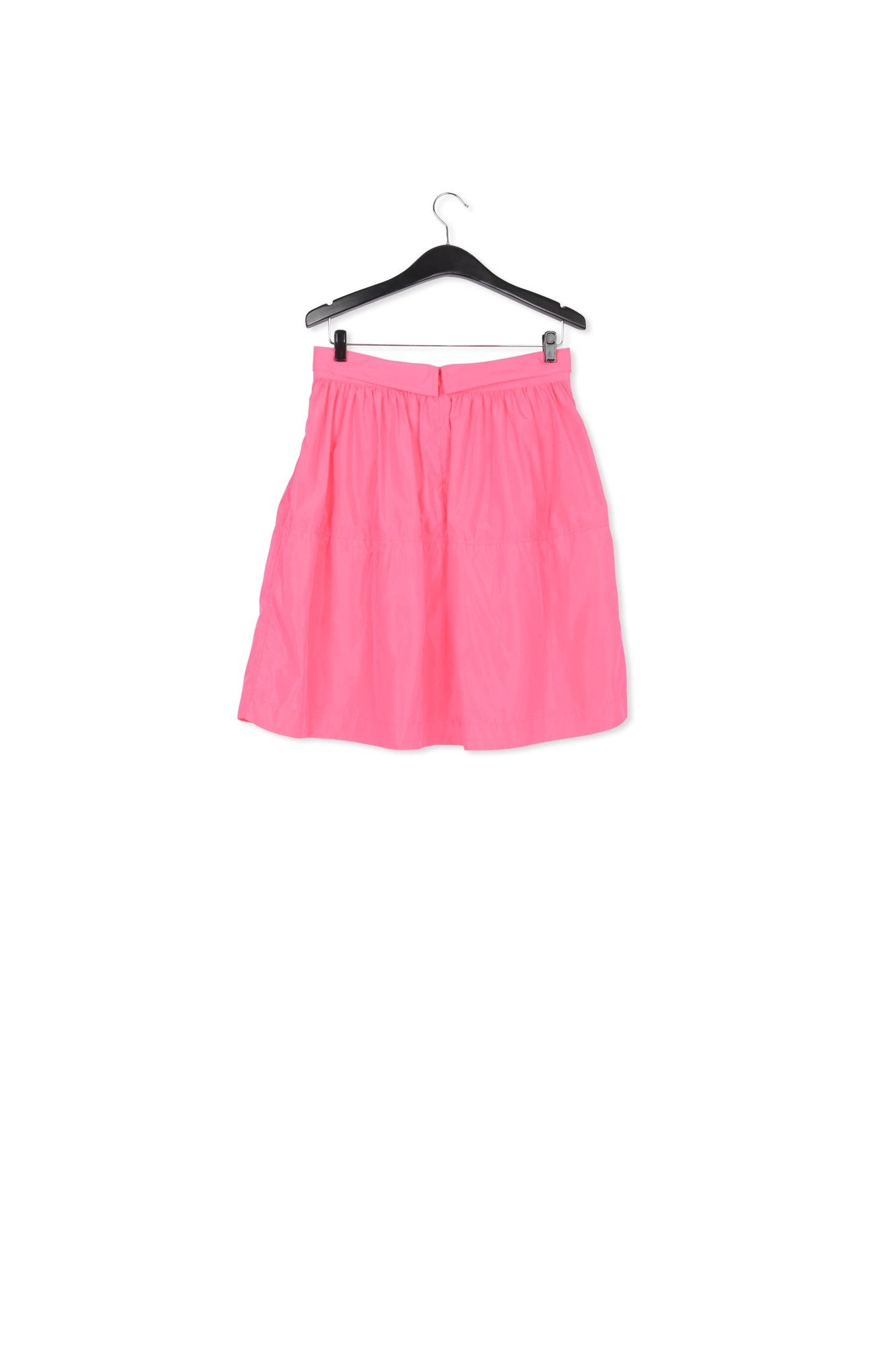 Neon pink gathered mini skirt RE—SSENTIEL | Essentiel second hand