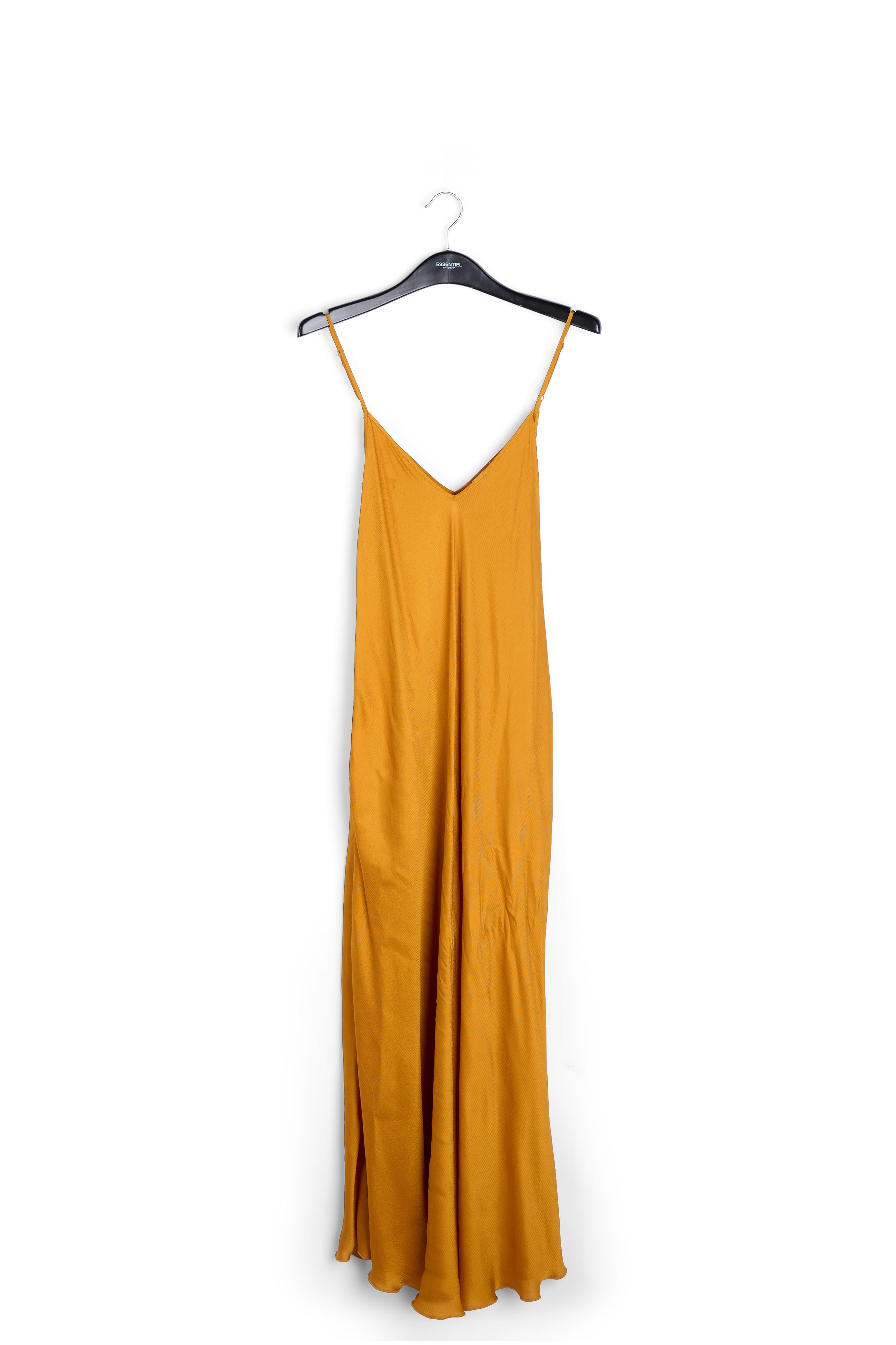 Ochre v-neck midi dress RE—SSENTIEL | Essentiel second hand