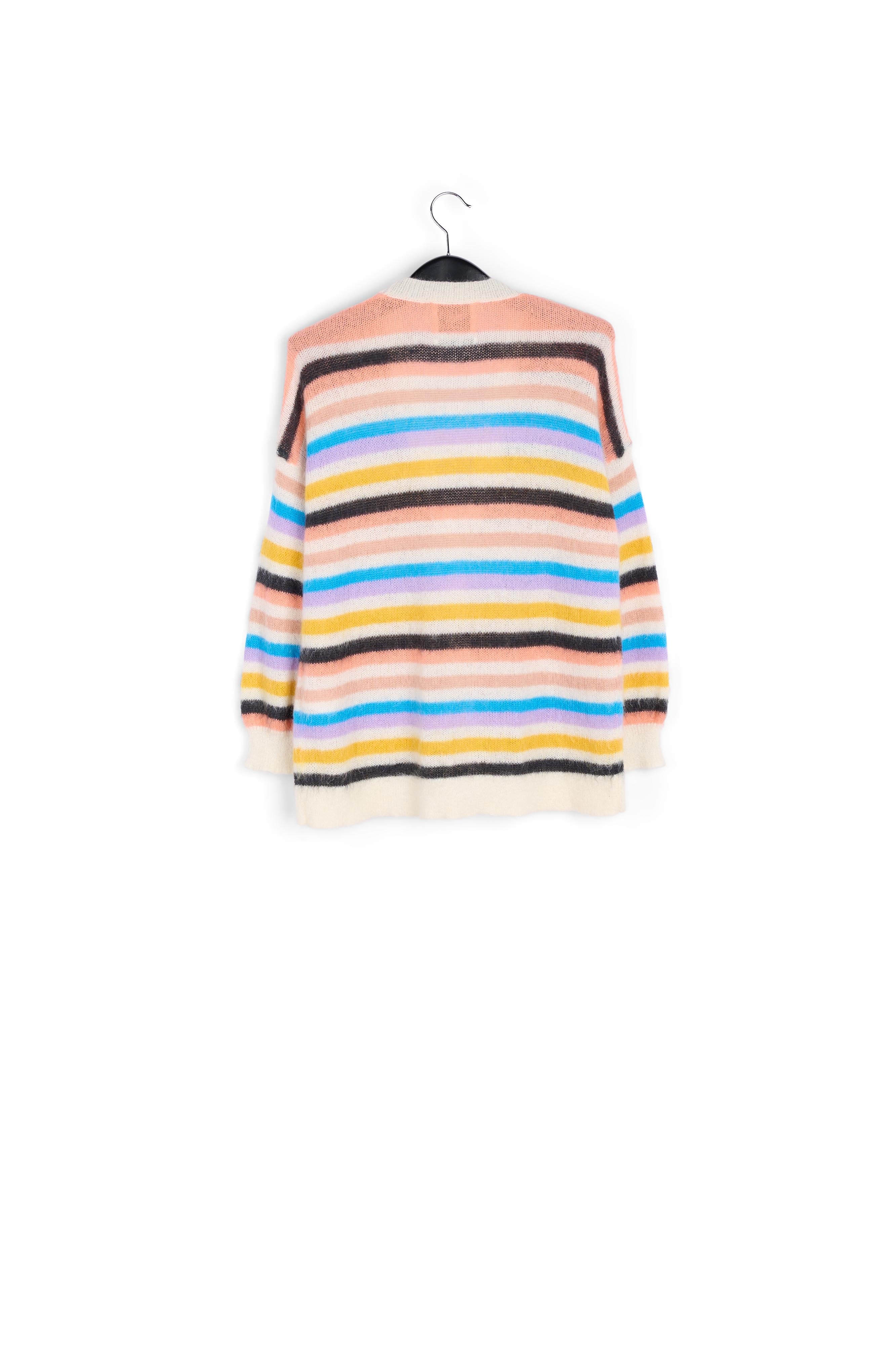 Multicolored striped light knit cardigan RE—SSENTIEL | Essentiel second hand