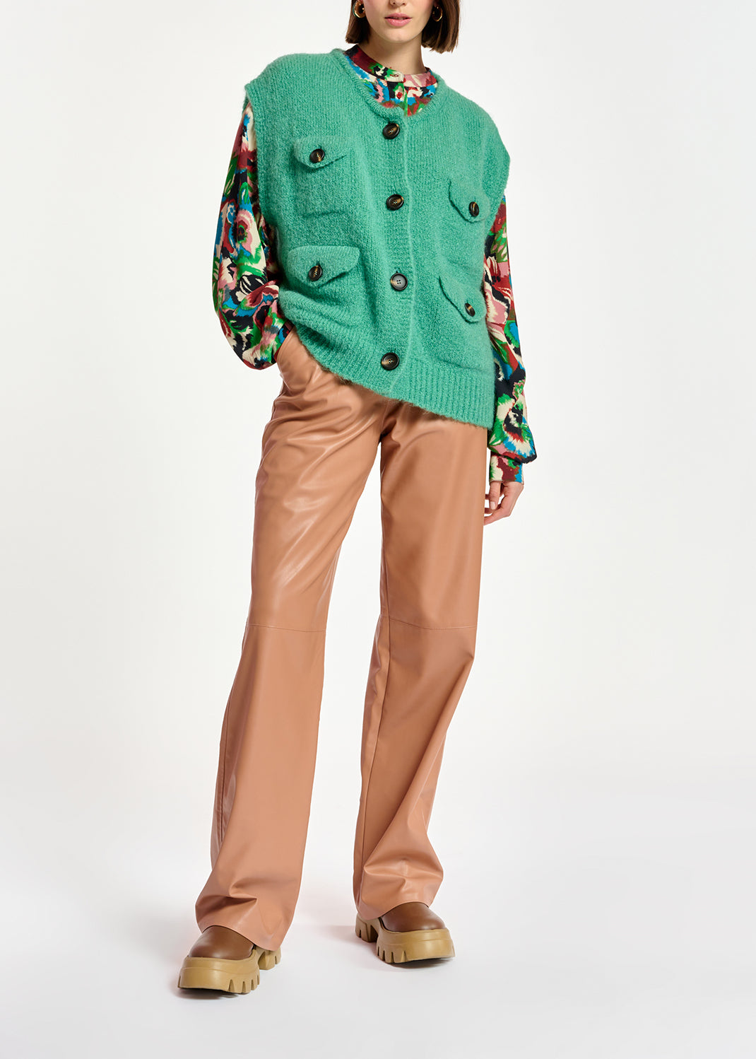 Multicolor floral-print shirt RE—SSENTIEL | Essentiel second hand