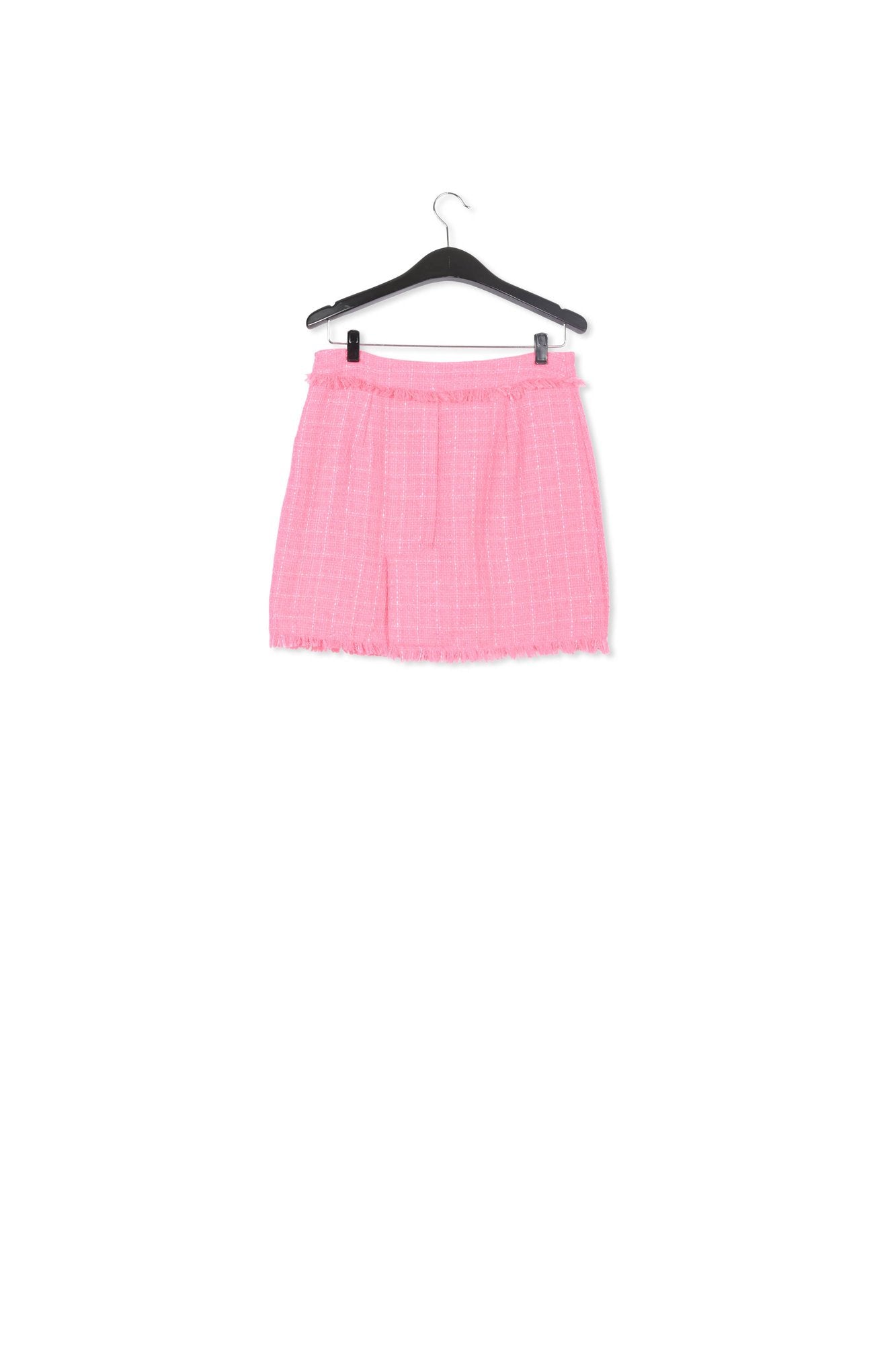 Mini-jupe en tweed rose néon RE—SSENTIEL | Essentiel second hand