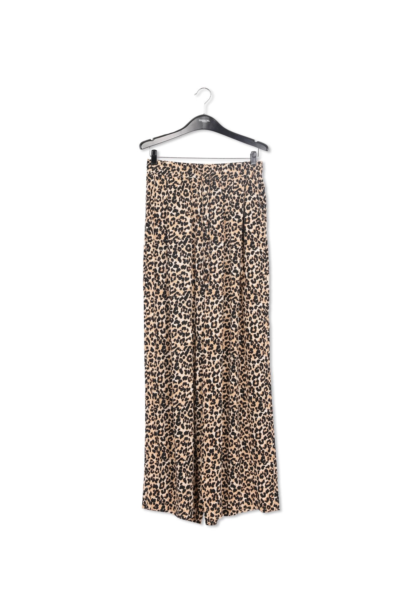 Brown wide-leg pants with leopard print RE—SSENTIEL | Essentiel second hand