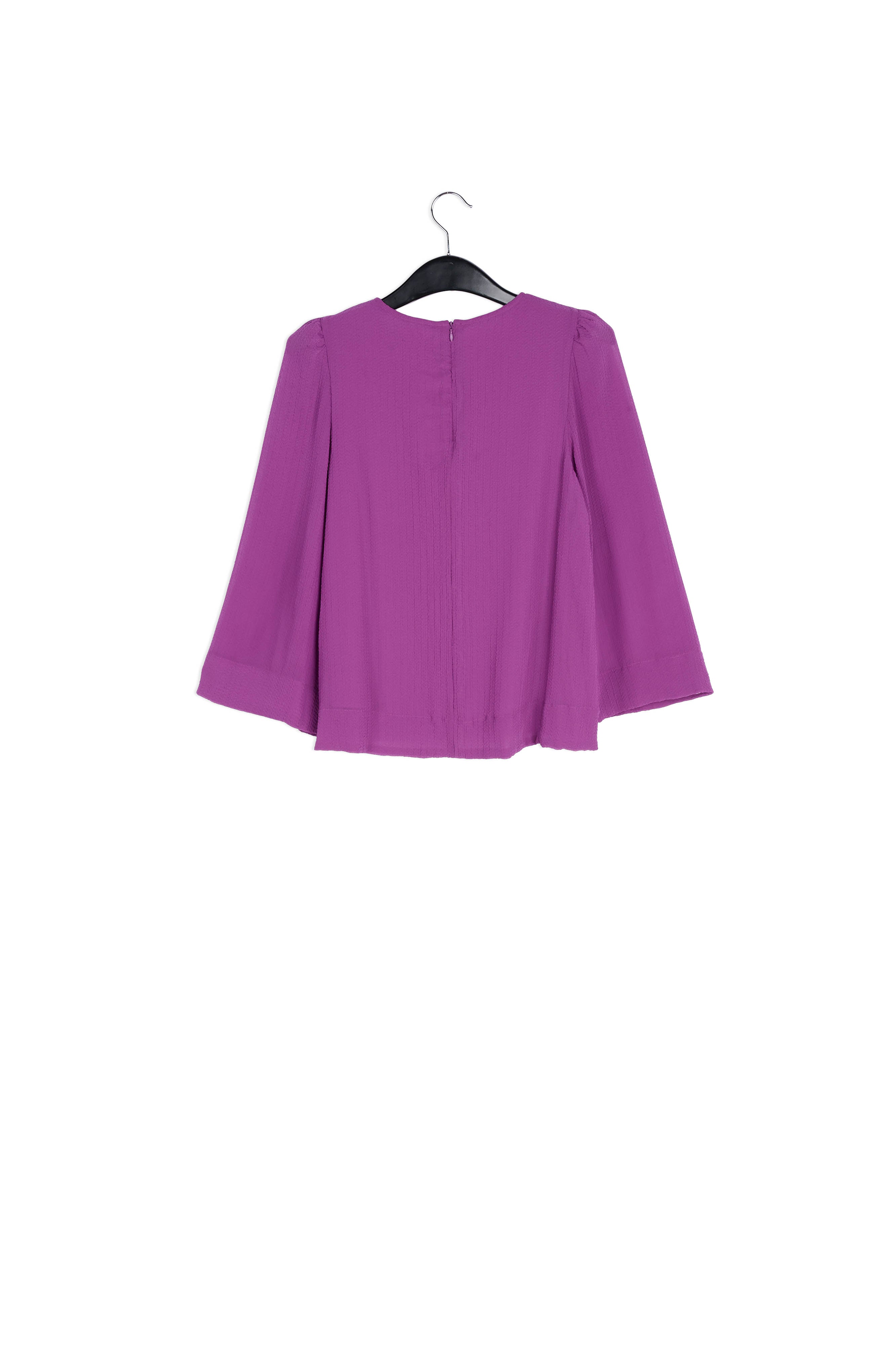Purple top with puffed shoulders RE—SSENTIEL | Essentiel second hand