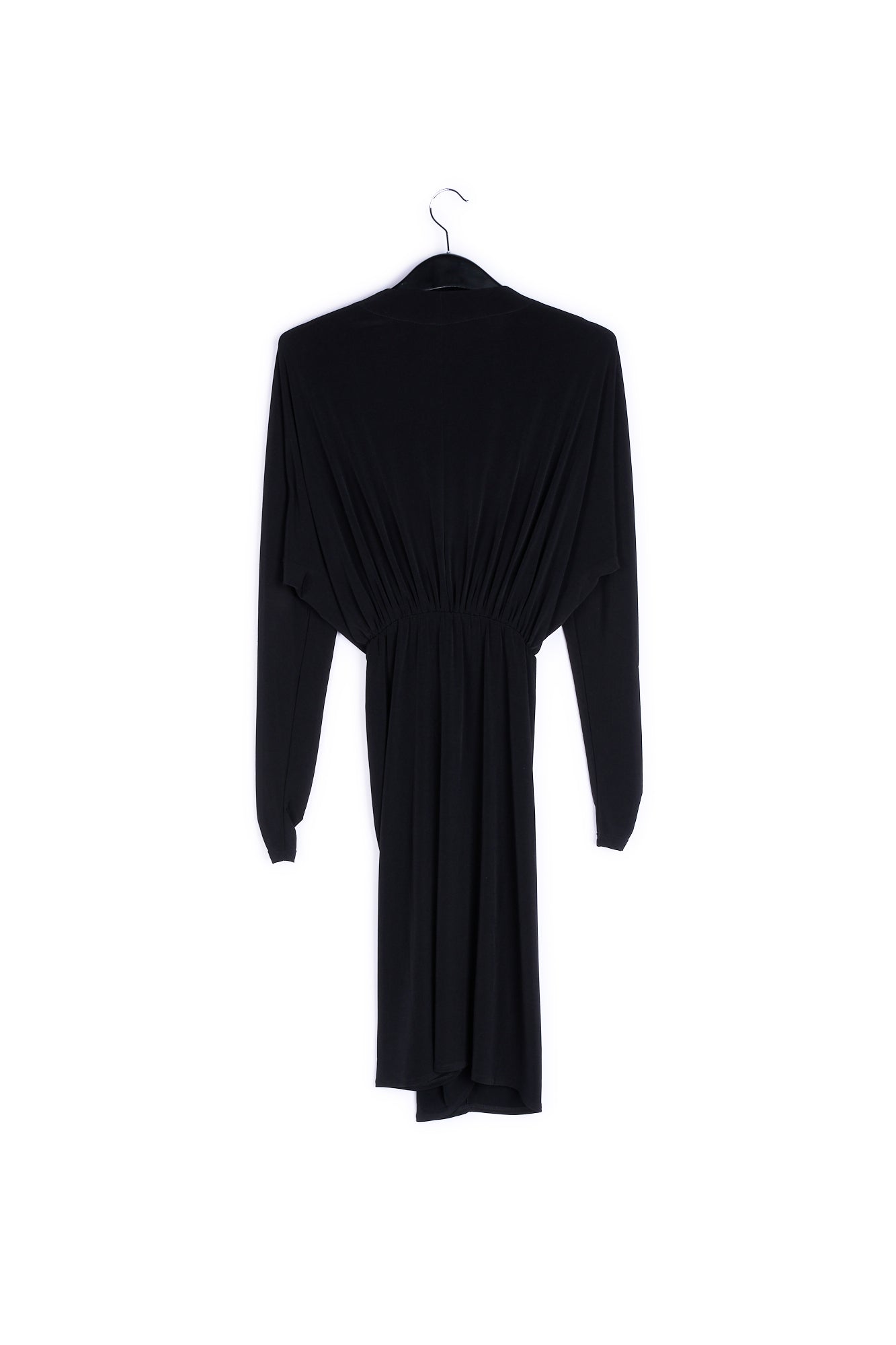 Black fitted wrap dress RE—SSENTIEL | Essentiel second hand