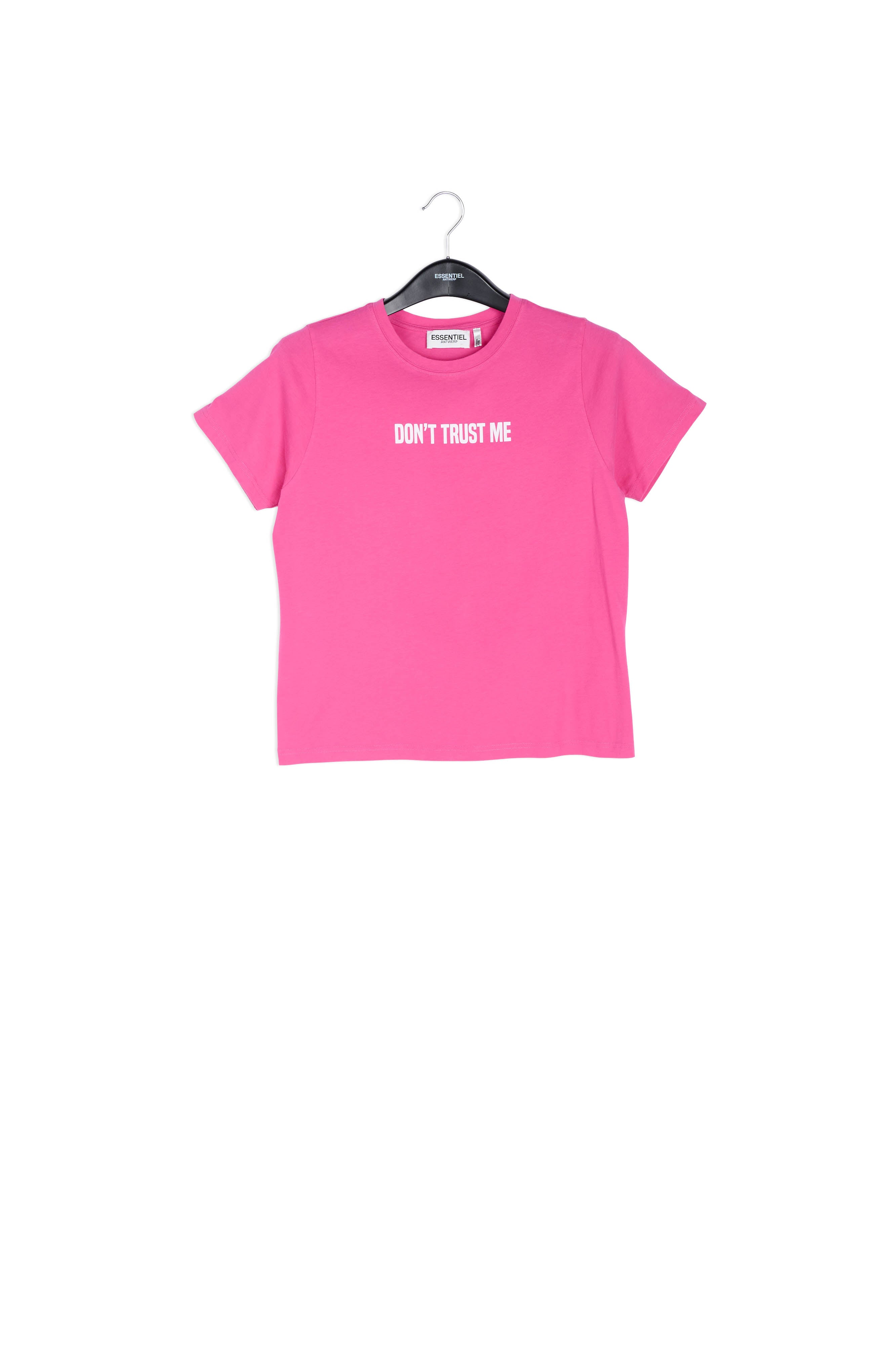 Pink oversized organic cotton t-shirt RE—SSENTIEL | Essentiel second hand
