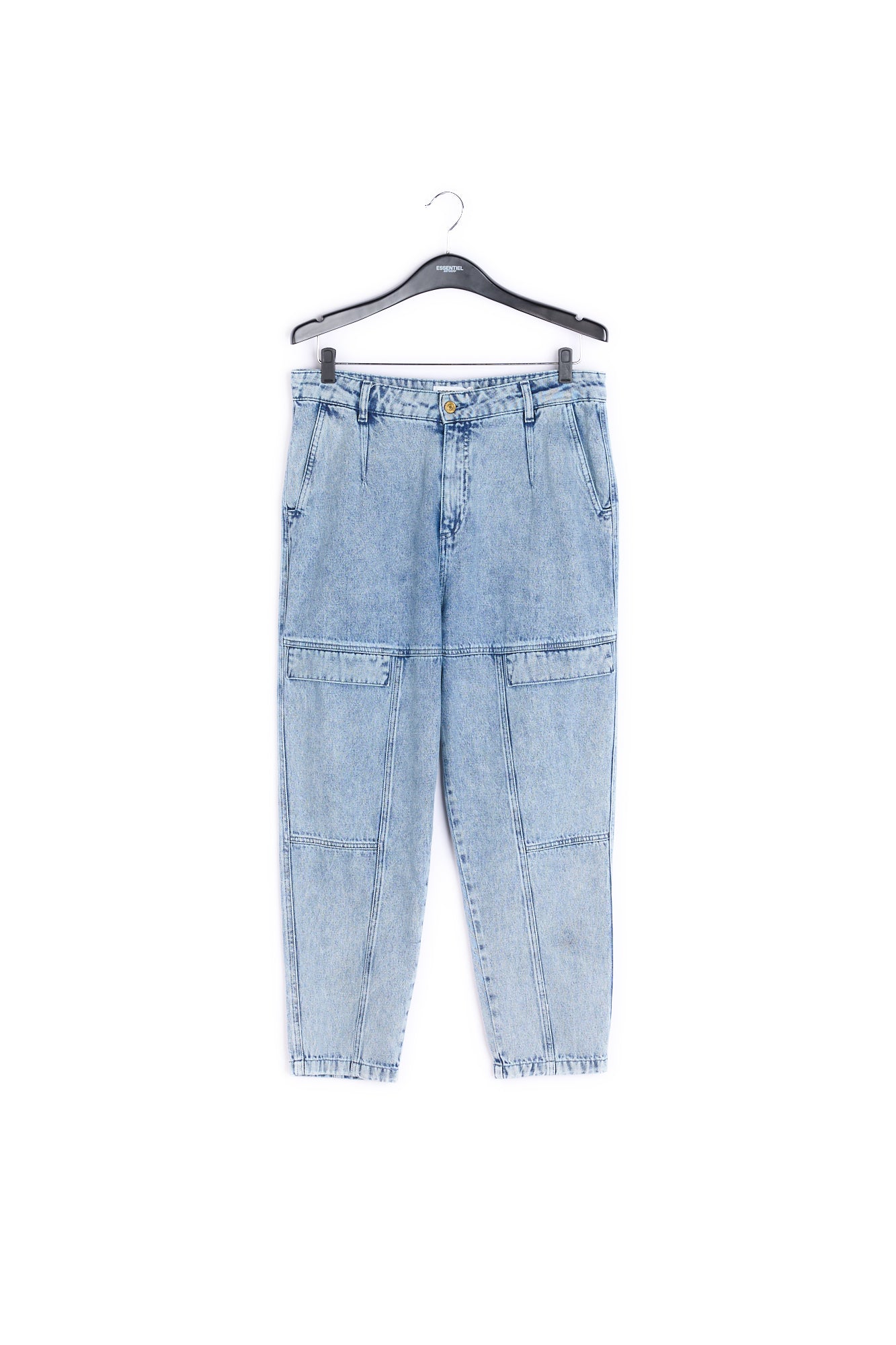 Retro wash cropped blue jeans RE—SSENTIEL | Essentiel second hand