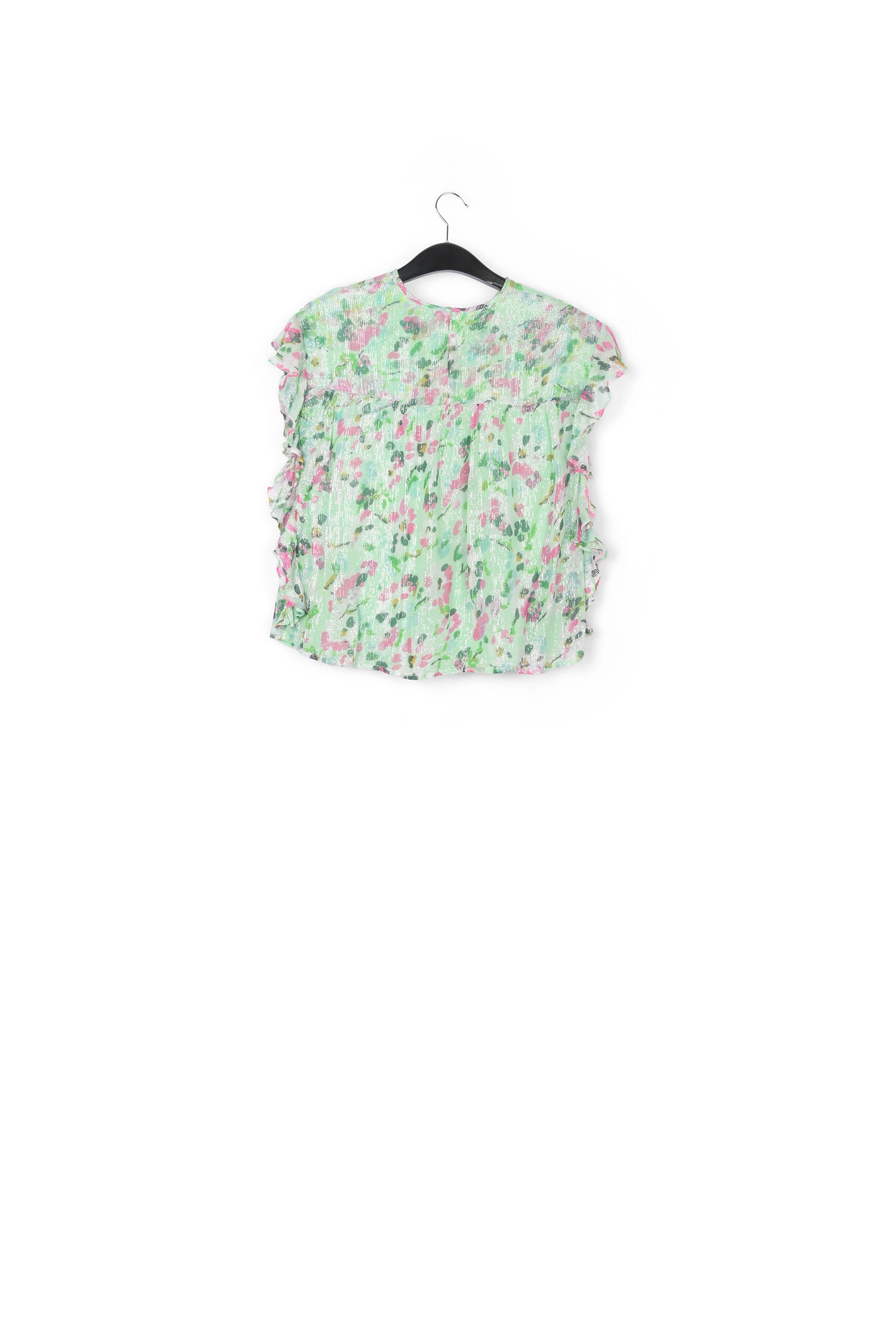 Mint green floral-print top RE—SSENTIEL | Essentiel second hand