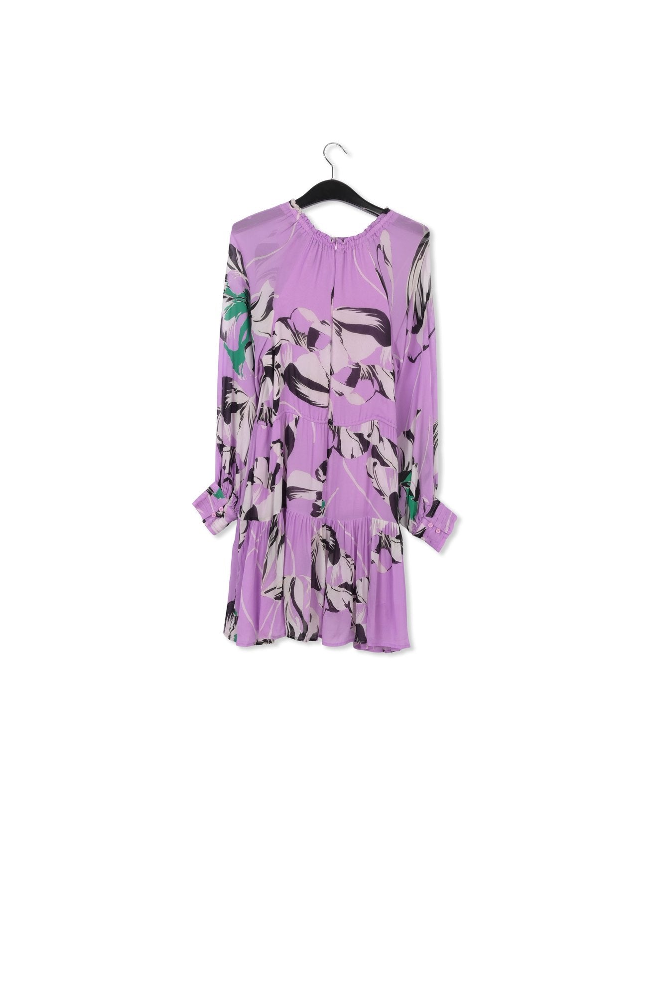 Lilac floral-print mini dress RE—SSENTIEL | Essentiel second hand
