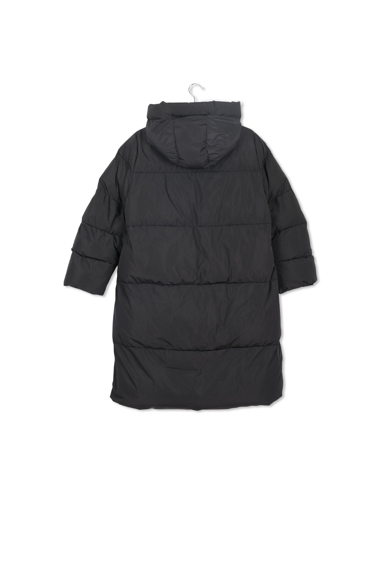 Black hooded puffer coat RE—SSENTIEL | Essentiel second hand