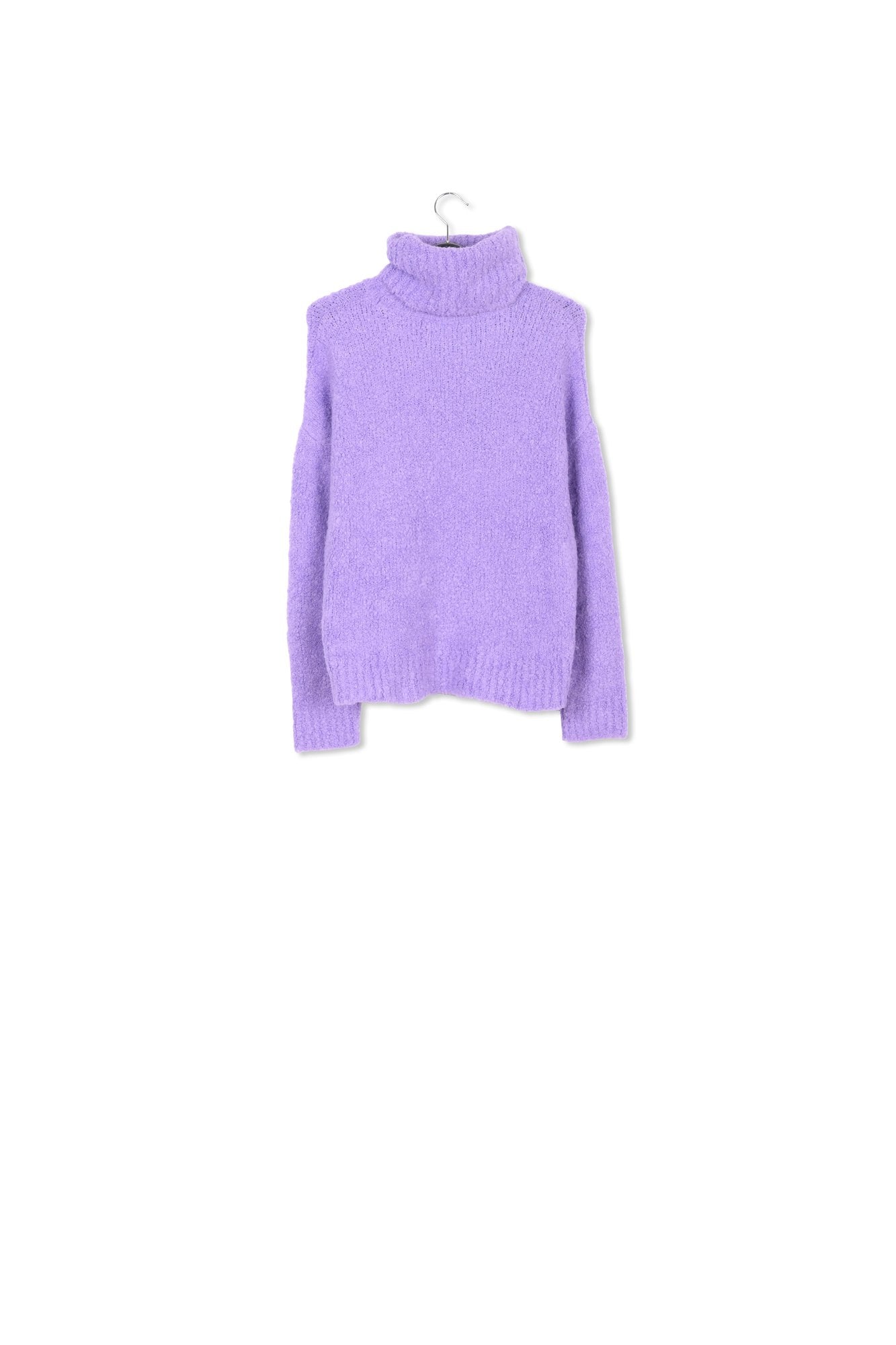 Dark lilac knit sweater with separate collar RE—SSENTIEL | Essentiel second hand
