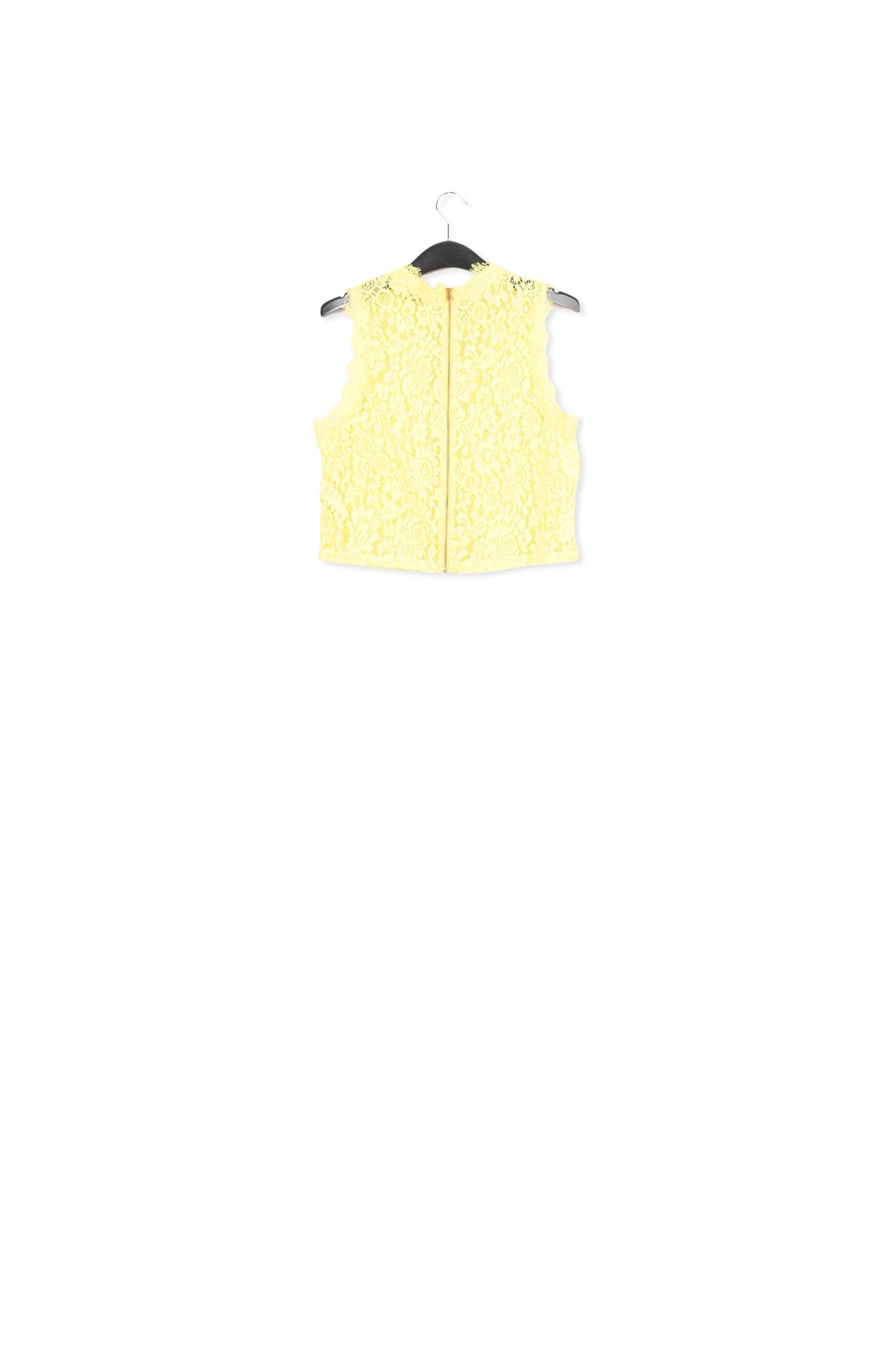 Yellow embroidered lace top RE—SSENTIEL | Essentiel second hand