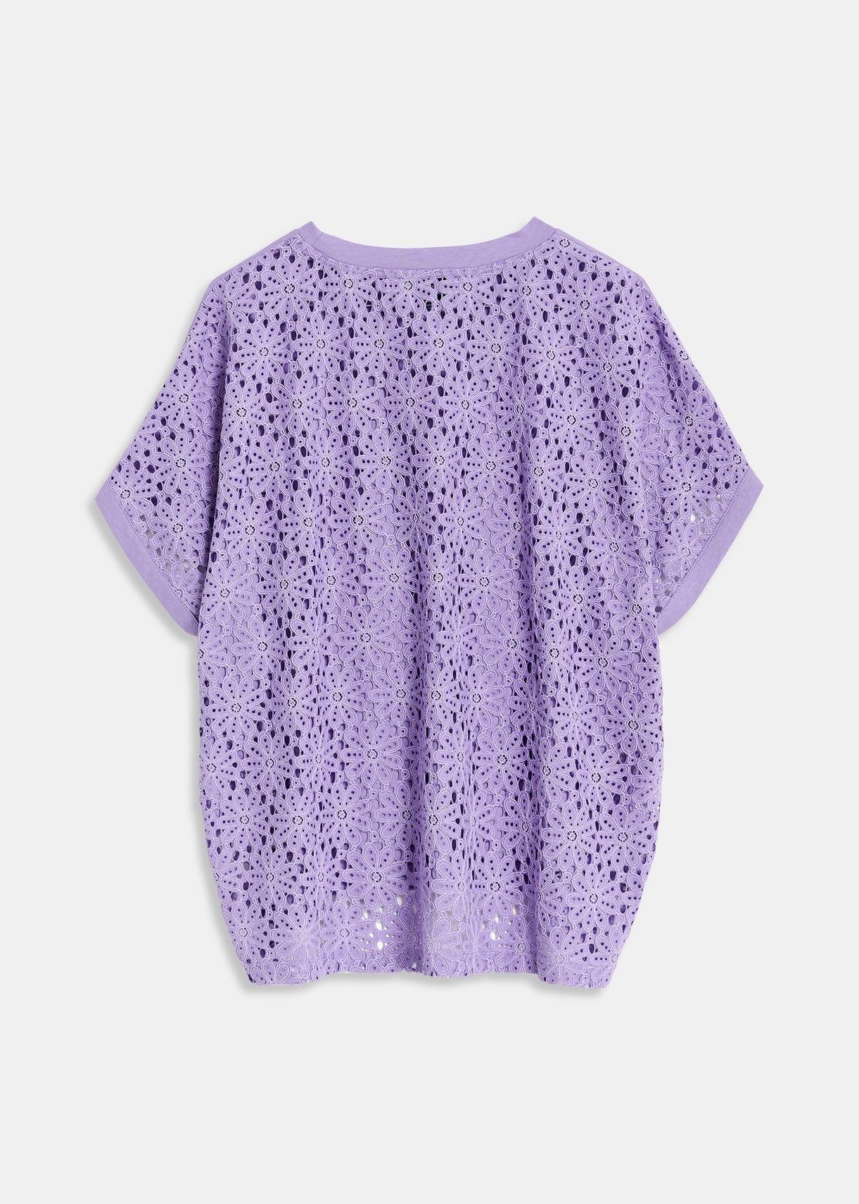 Lilac T-shirt with lace back panel RE—SSENTIEL | Essentiel second hand