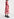 Off-white, red and pink abstract print midi-length dress Faume - seconde main
