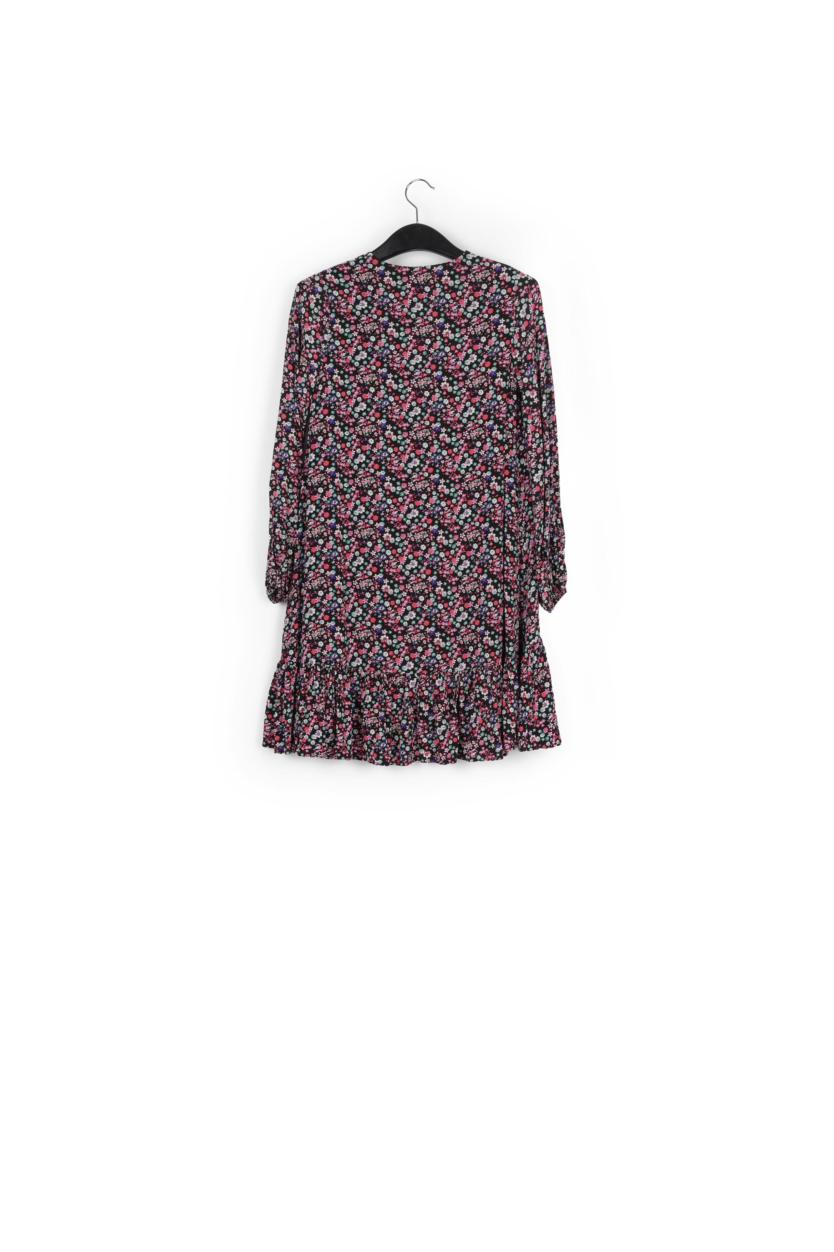 Black floral-print mini dress RE—SSENTIEL | Essentiel second hand