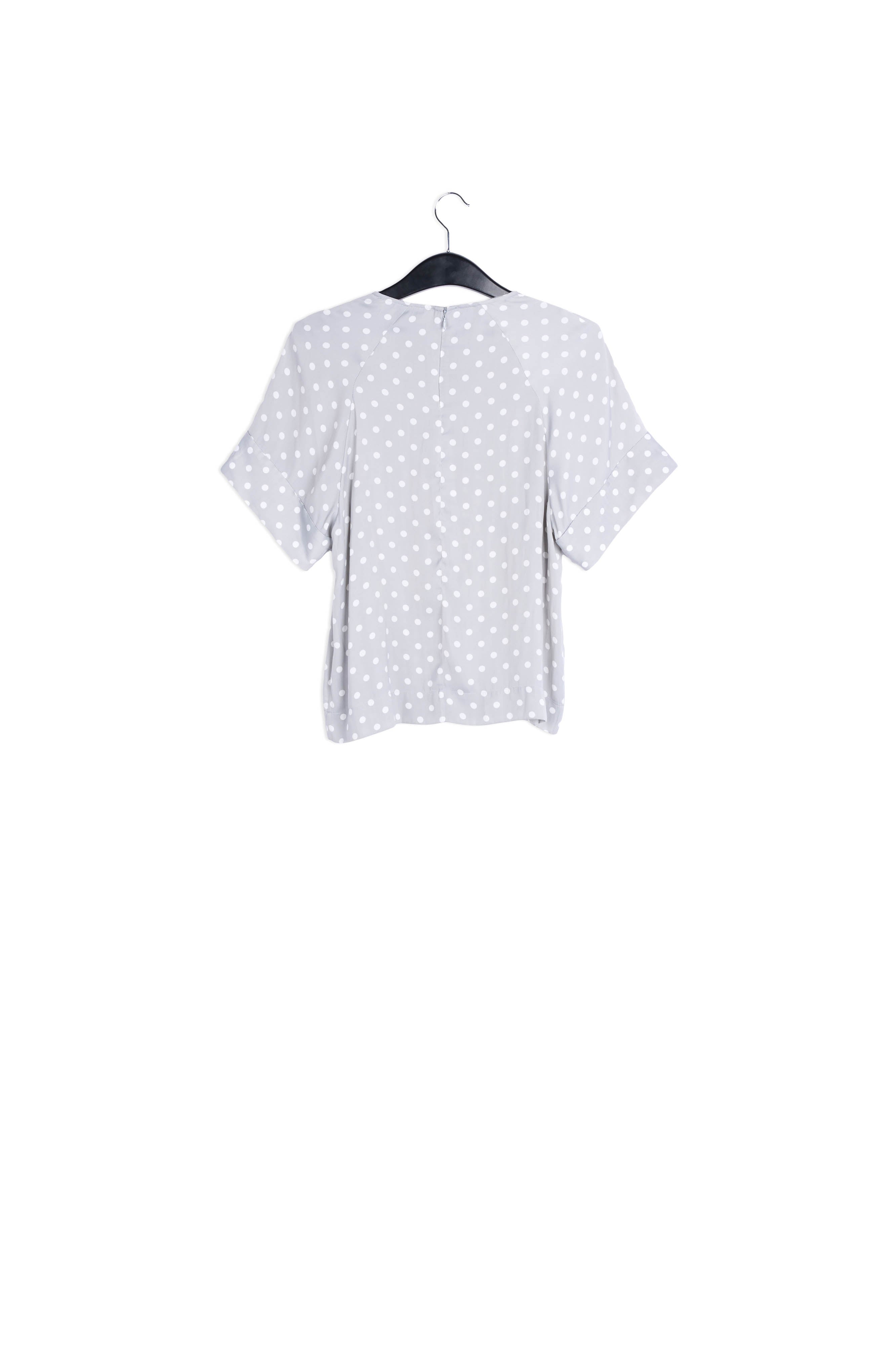 Grey polka dot top RE—SSENTIEL | Essentiel second hand