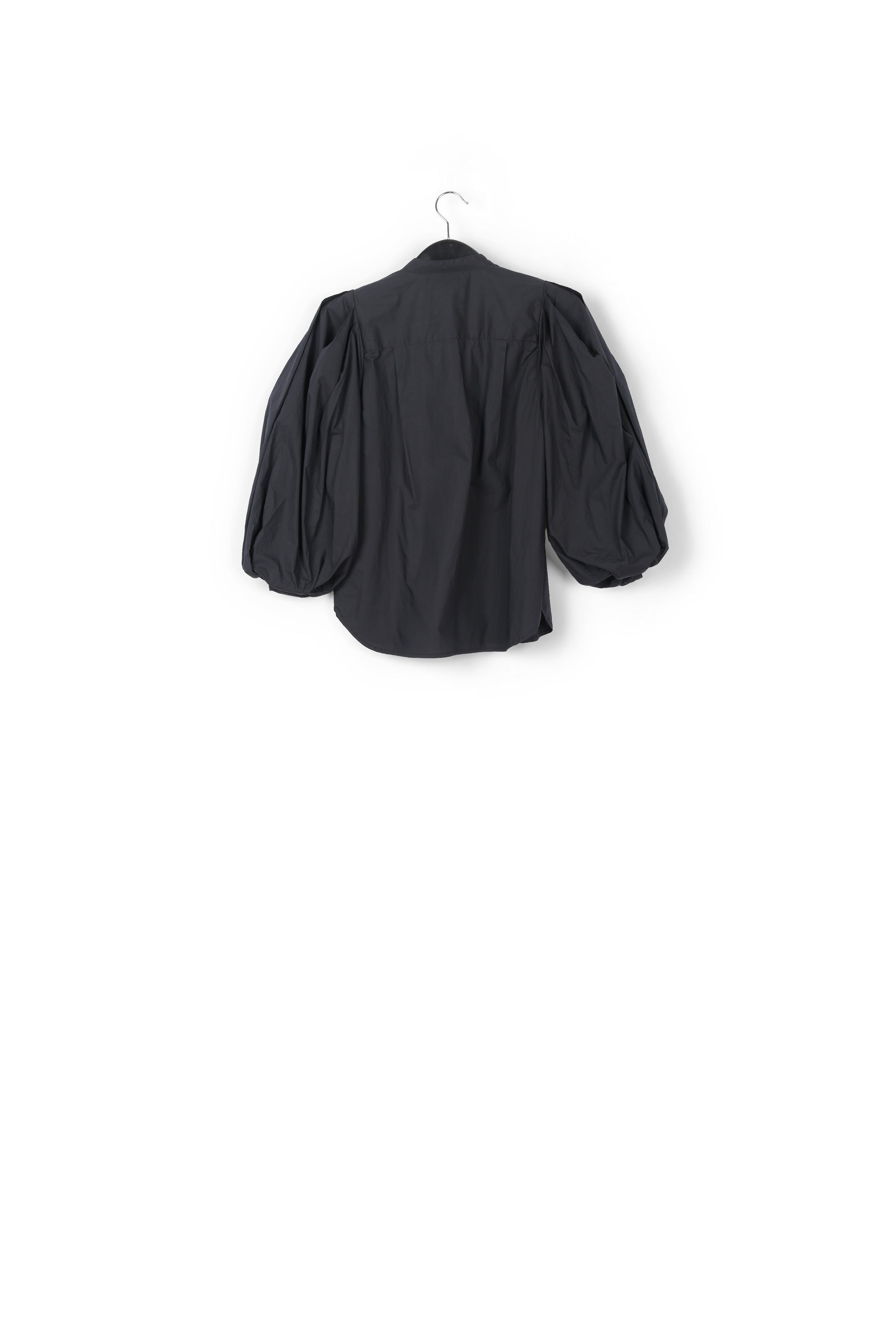 Black cotton bead-embellished shirt RE—SSENTIEL | Essentiel second hand