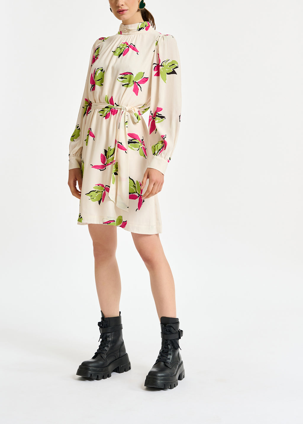 Mini-robe blanc cassé à  imprimé fleuri RE—SSENTIEL | Essentiel second hand