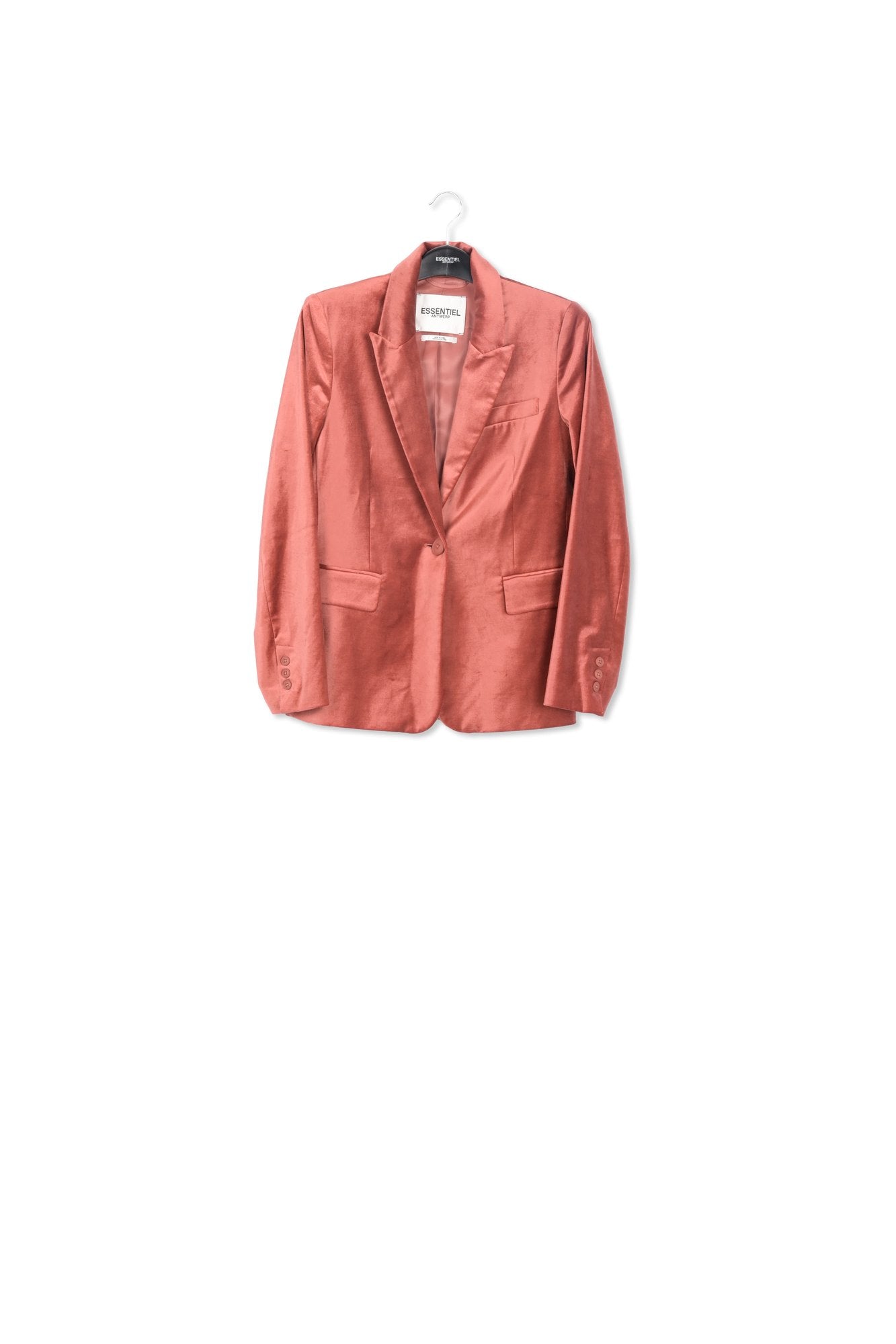 Blazer ajusté en velours pêche foncé RE—SSENTIEL | Essentiel second hand