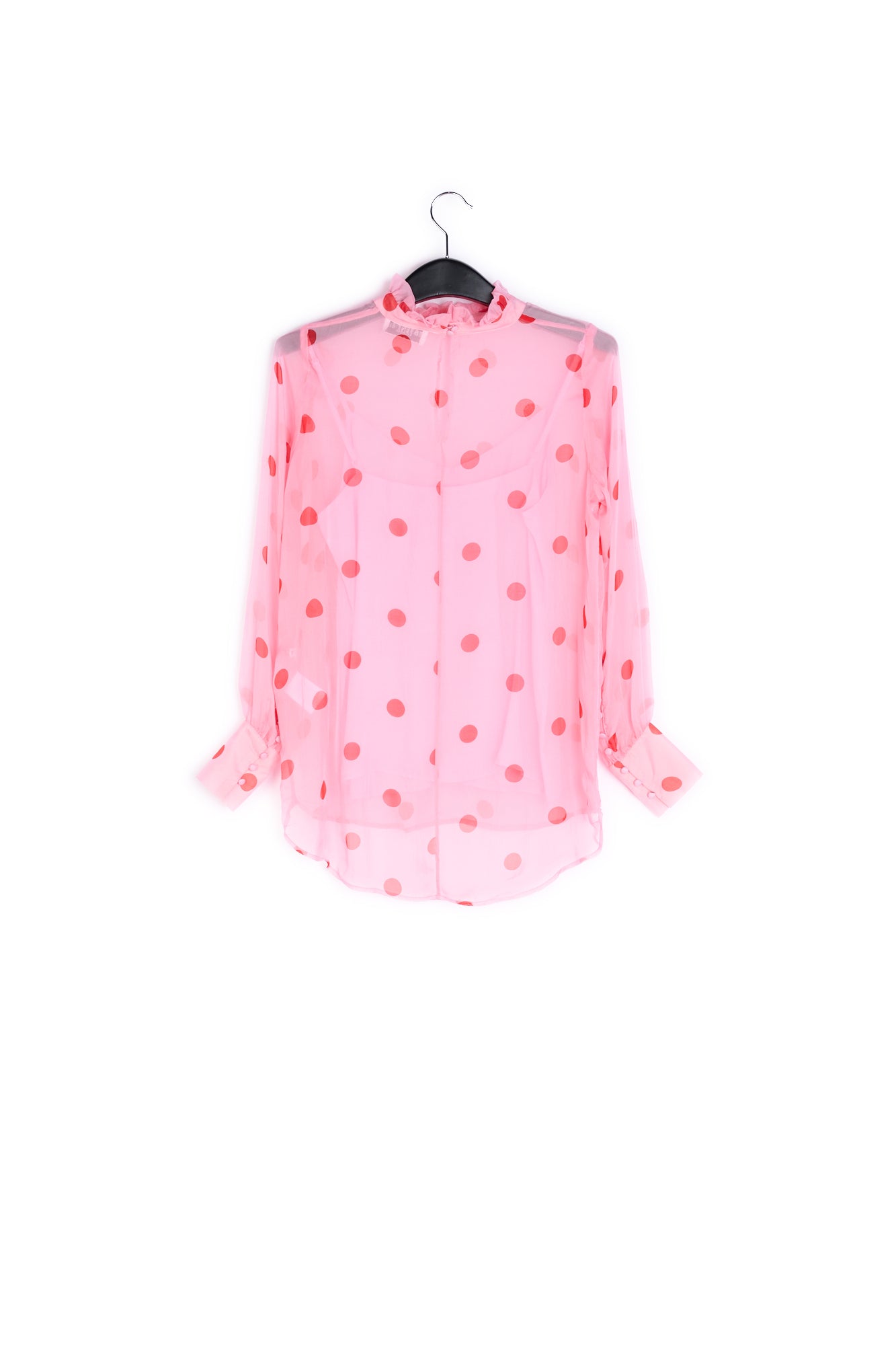 Long-sleeved shirt with high collar and flower print RE—SSENTIEL | Essentiel second hand