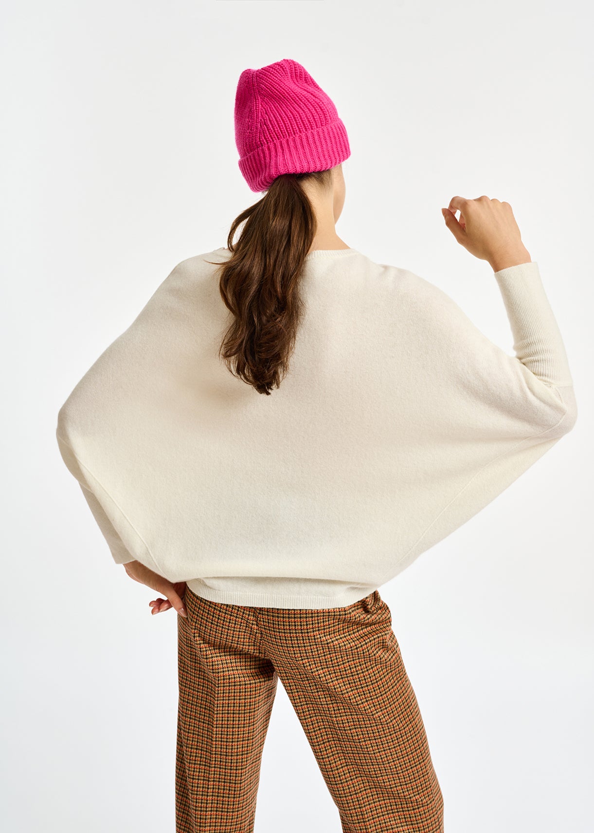 Off-white fine-knit sweater RE—SSENTIEL | Essentiel second hand