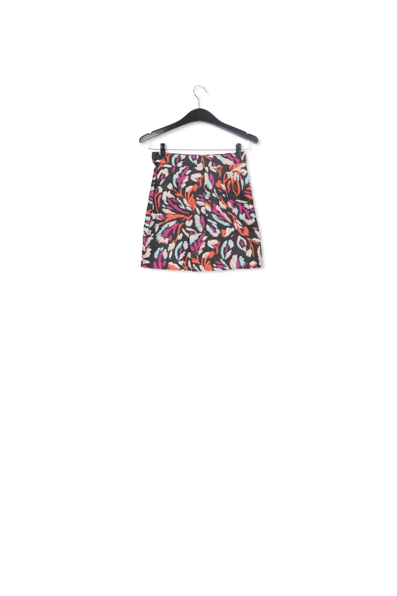 Black, orange and purple jacquard mini skirt RE—SSENTIEL | Essentiel second hand