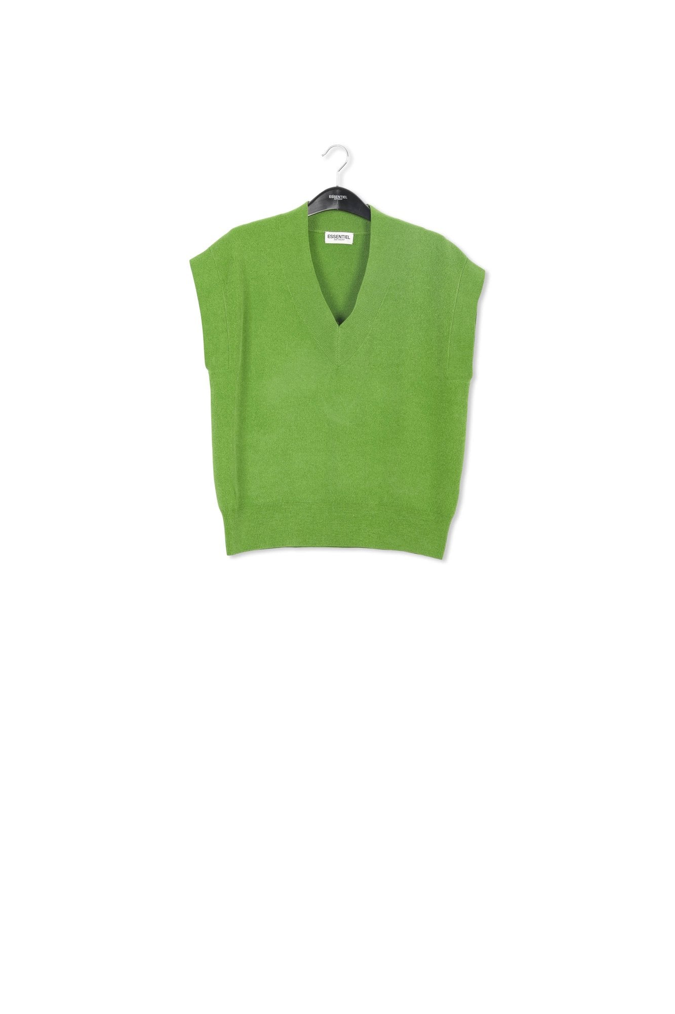 Groen gebreid vest zonder mouwen RE—SSENTIEL | Essentiel second hand