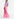 Neon pink wide-leg jeans Faume - seconde main