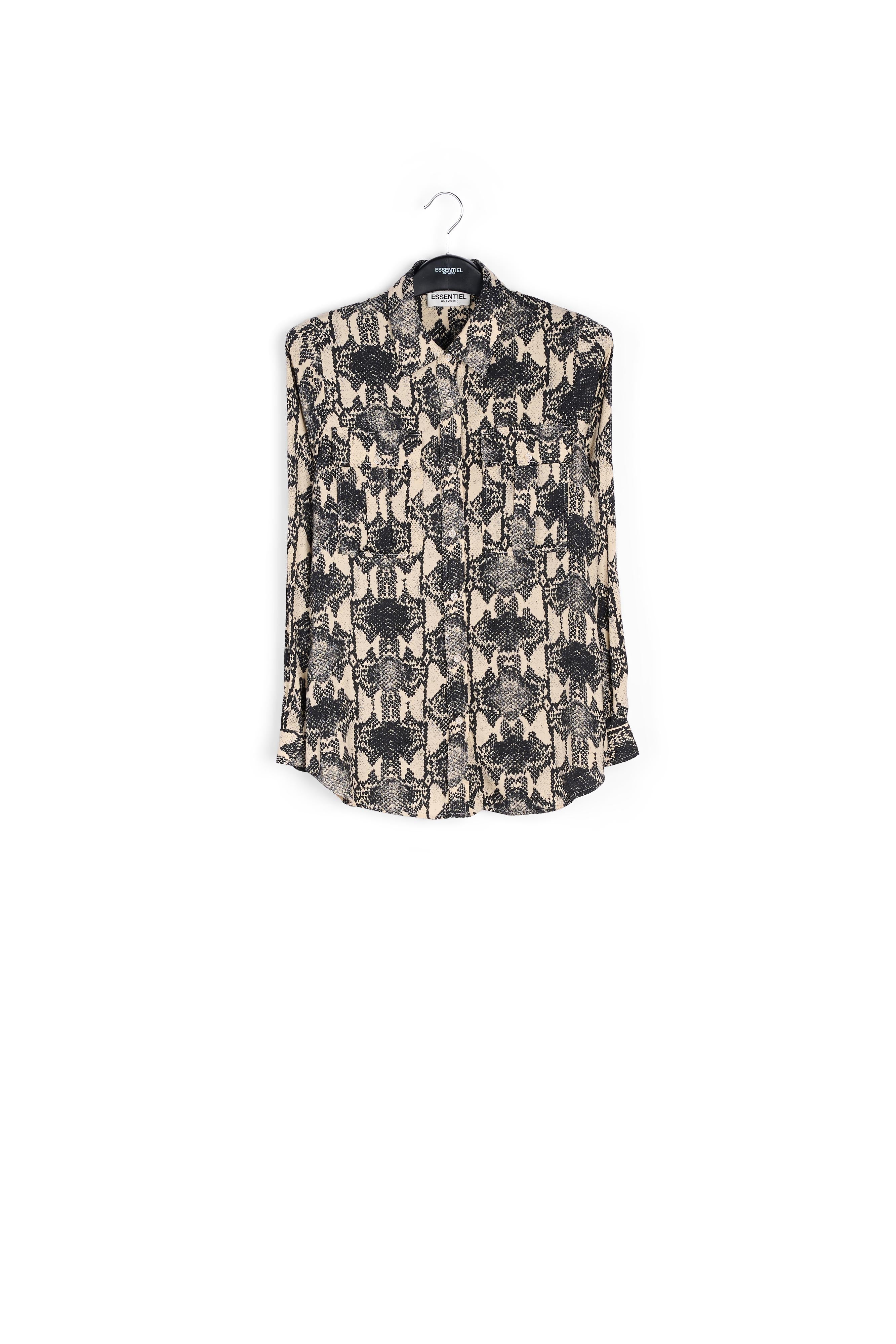 Gebroken wit hemd met slangenprint RE—SSENTIEL | Essentiel second hand