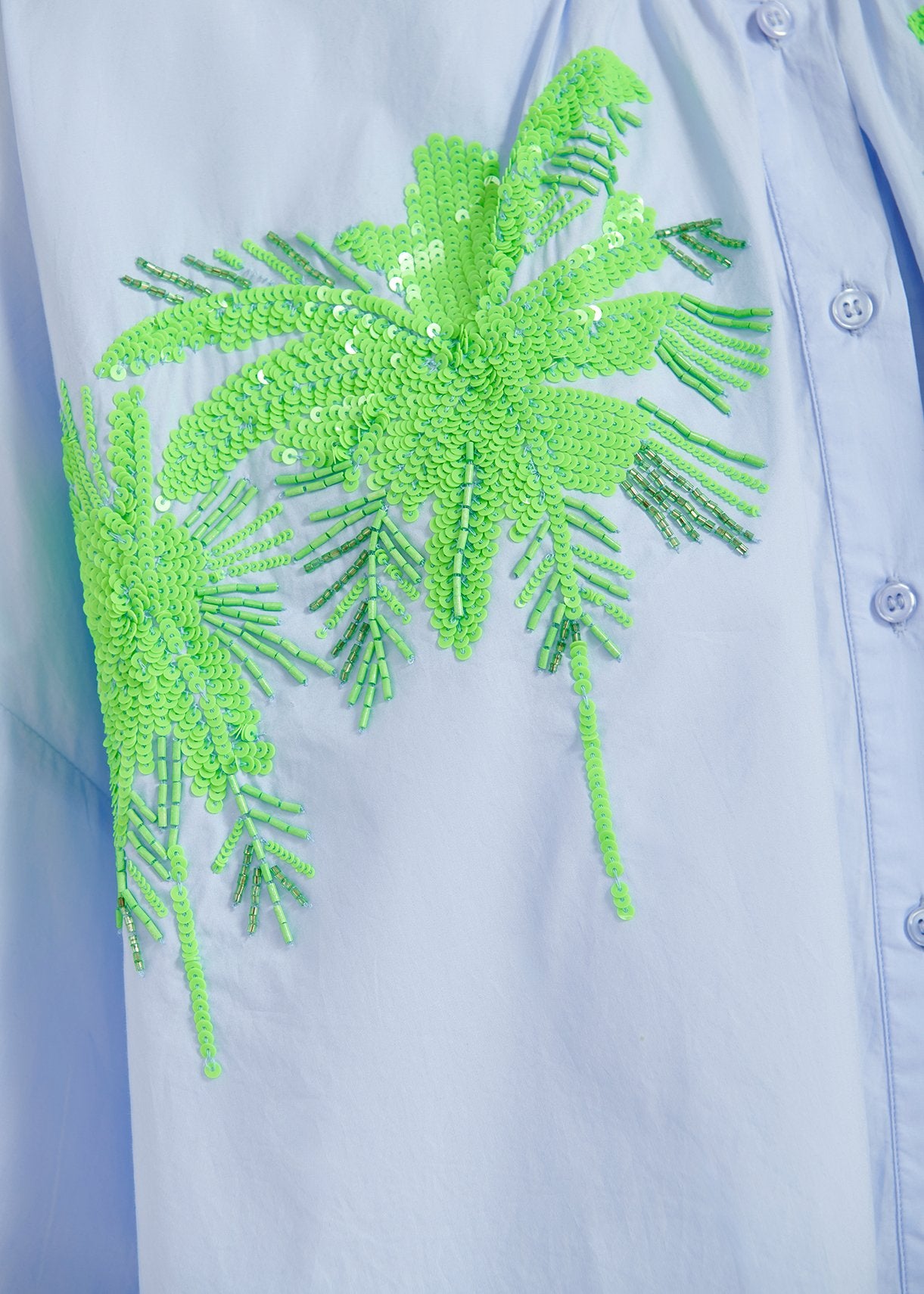 Light blue cotton shirt with embroidery RE—SSENTIEL | Essentiel second hand