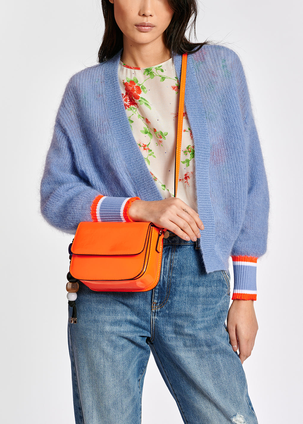 Blue kid mohair cardigan RE—SSENTIEL | Essentiel second hand